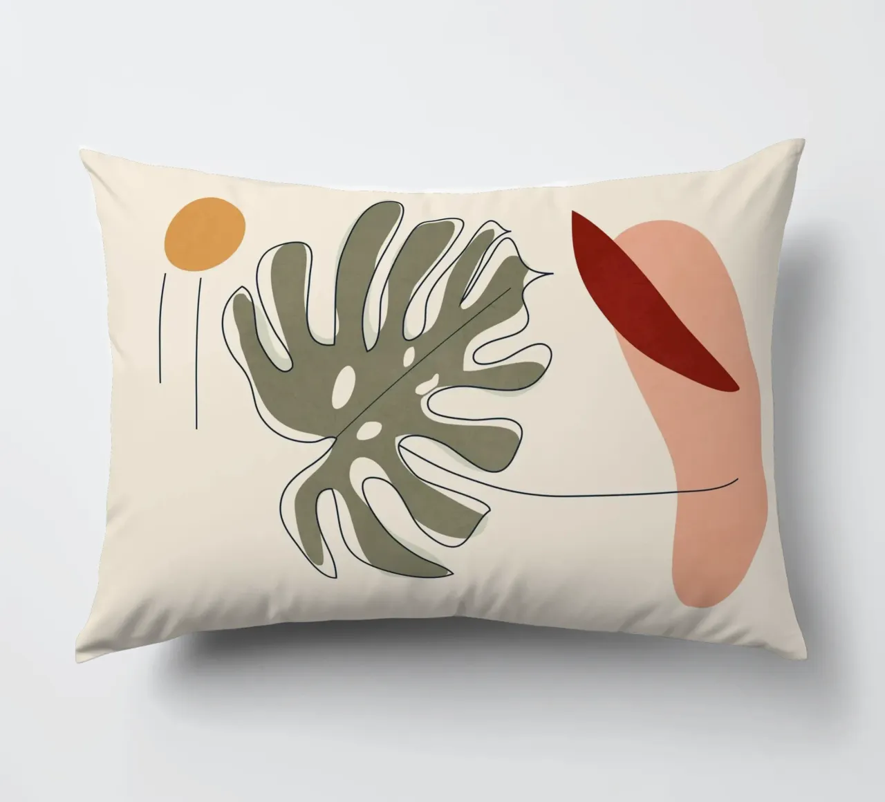 Minimal Line Monstera cuscino da Flow Line