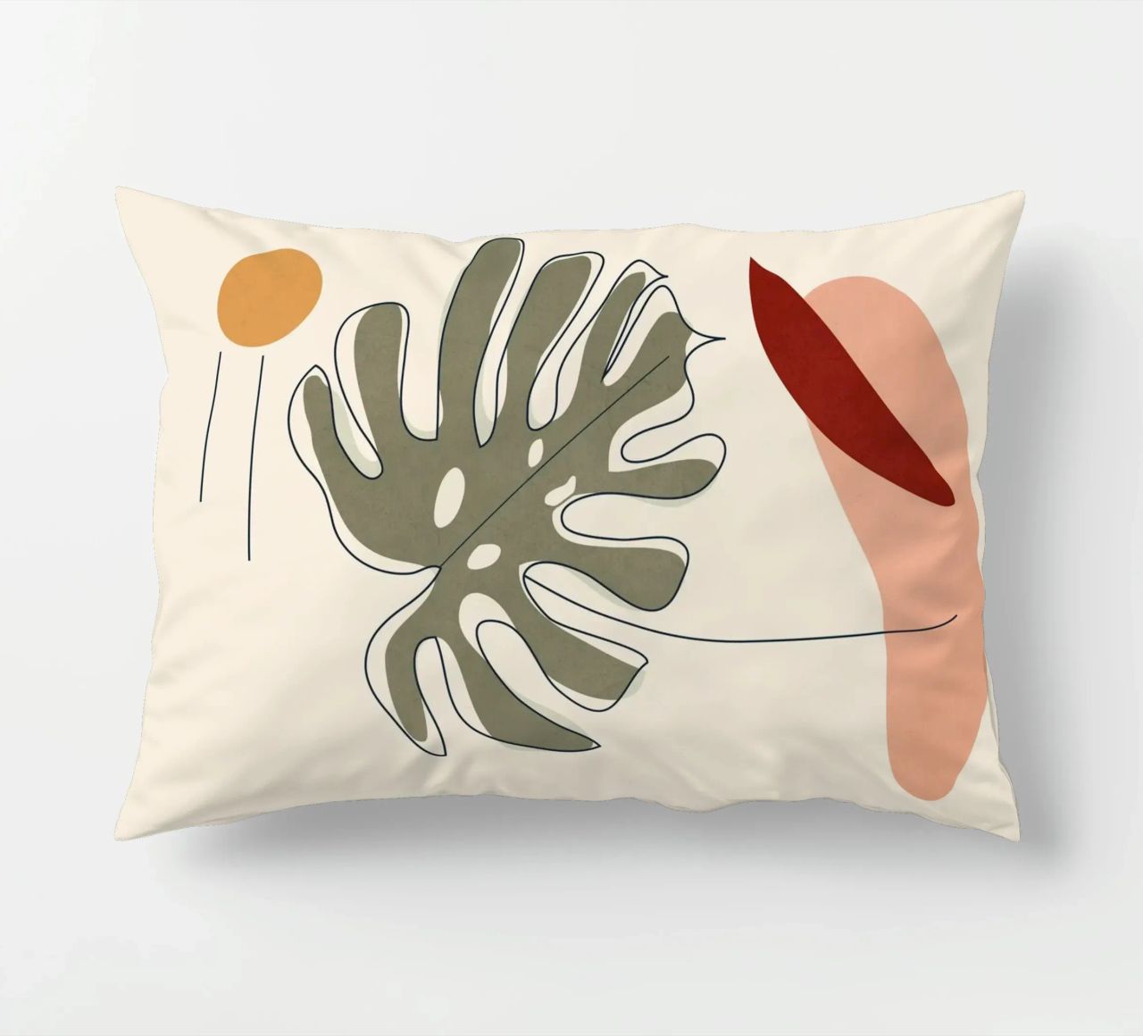 Minimal Line Monstera cuscino da Flow Line