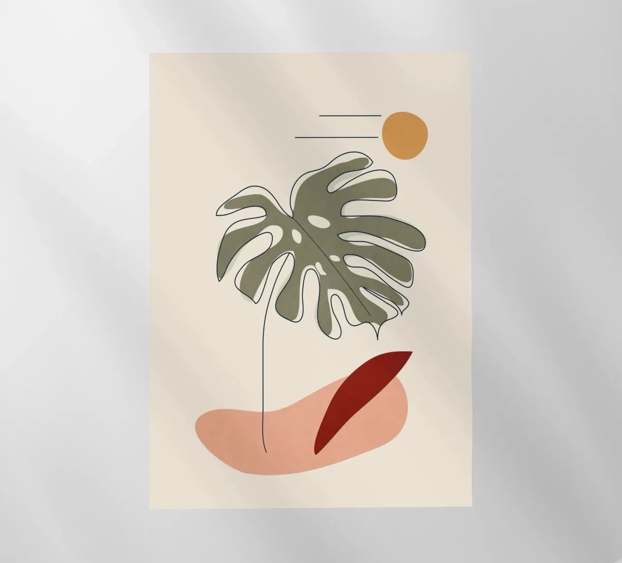 Minimal Line Monstera pellicola backlit da Flow Line