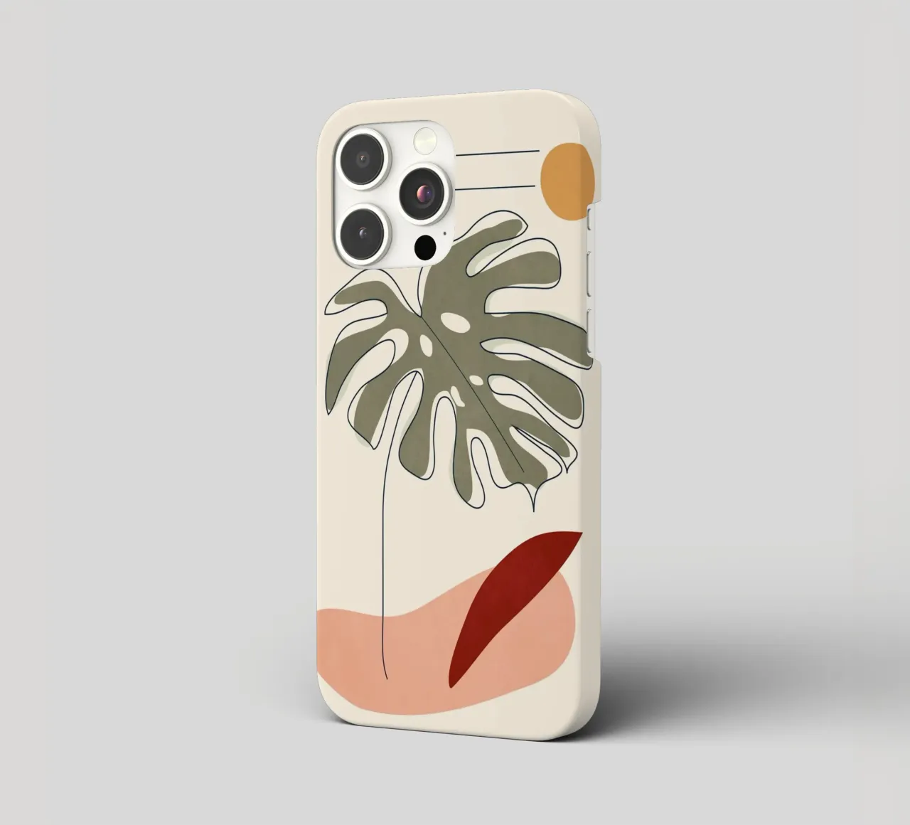 Minimal Line Monstera cover iphone da Flow Line