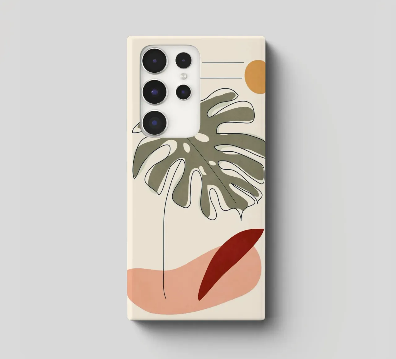 Minimal Line Monstera cover samsung da Flow Line