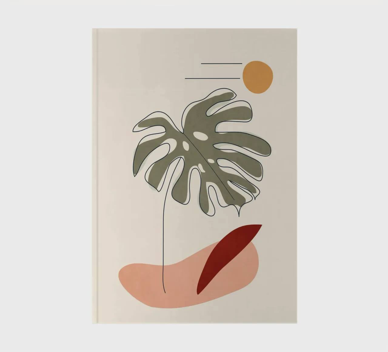 Minimal Line Monstera diario da Flow Line