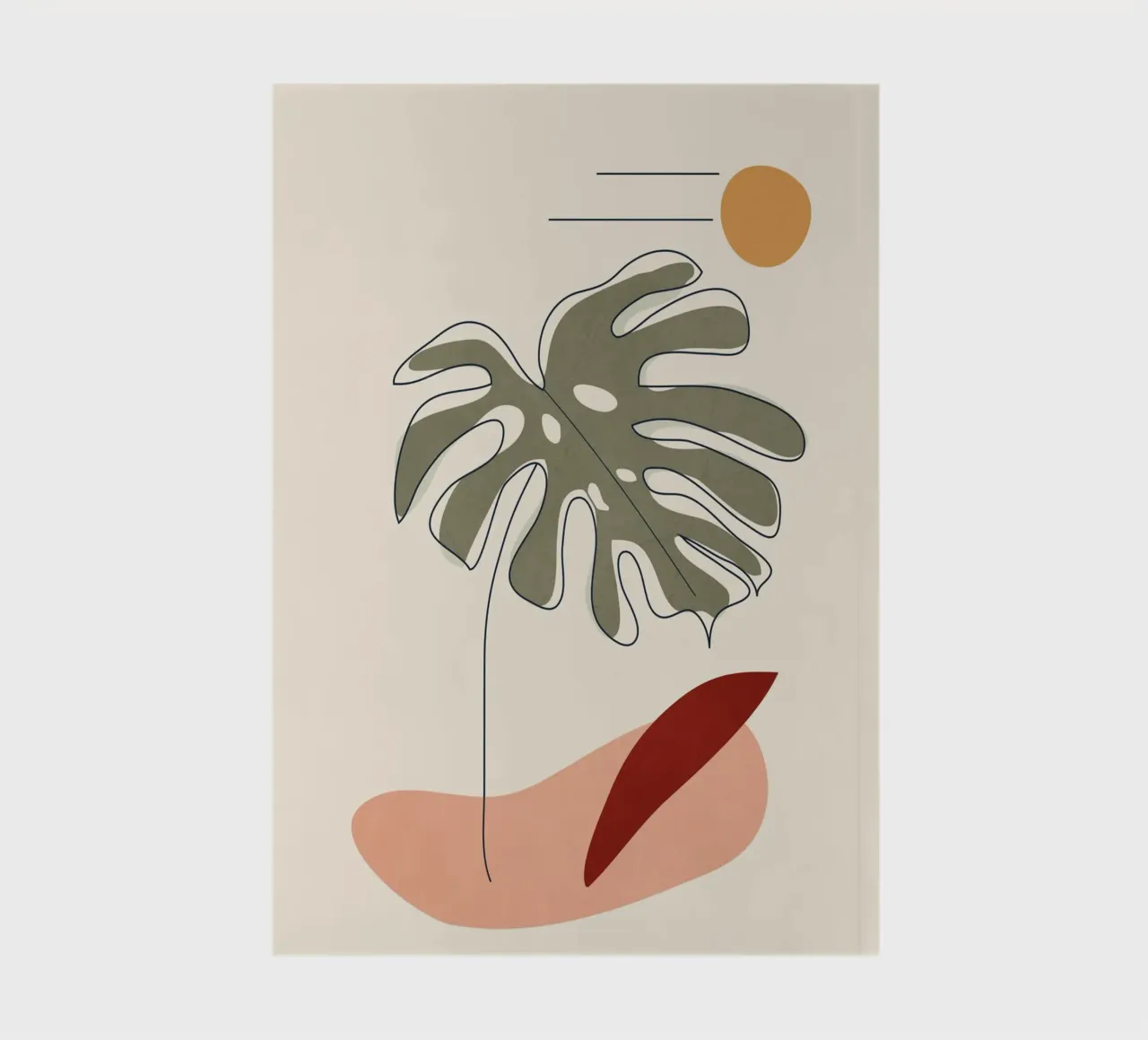 Minimal Line Monstera carnet de notes de Flow Line