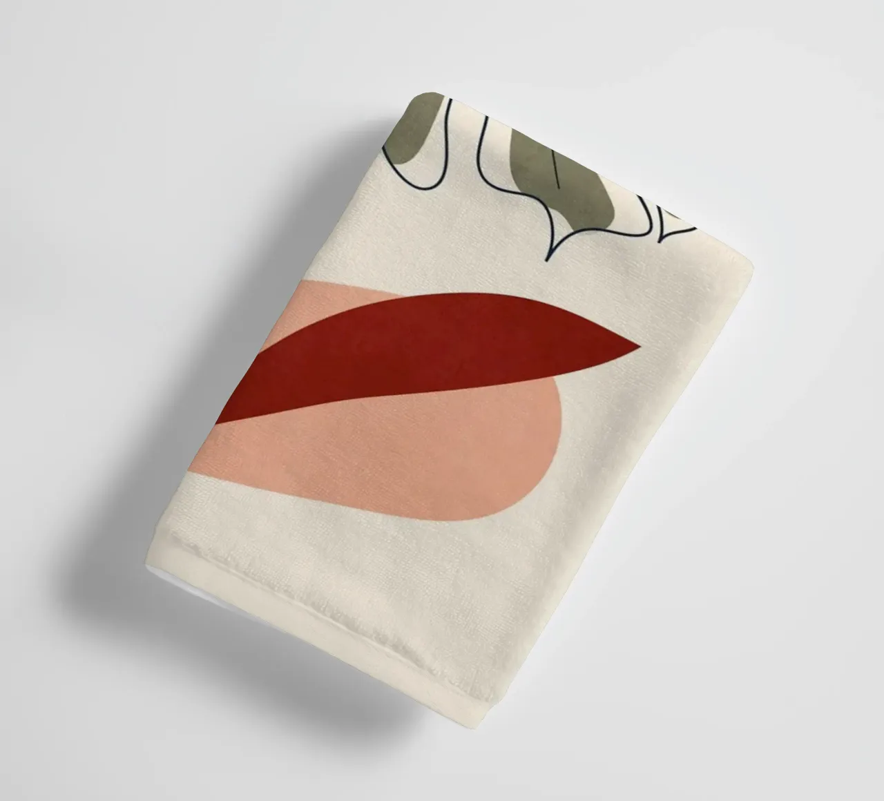 Minimal Line Monstera asciugamano da bagno da Flow Line