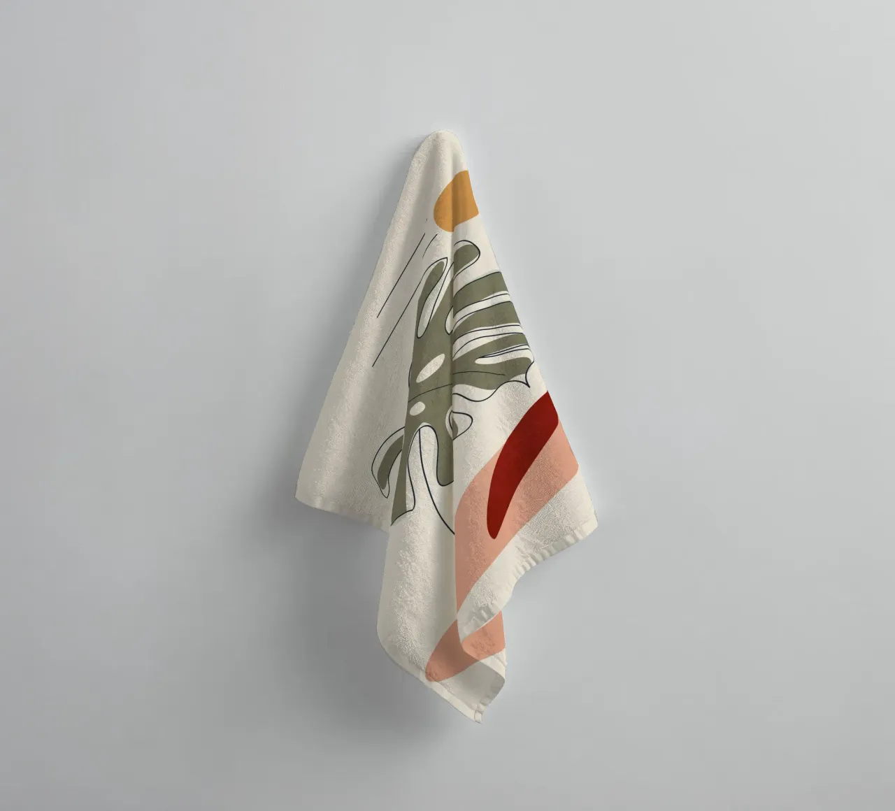 Minimal Line Monstera asciugamano da bagno da Flow Line