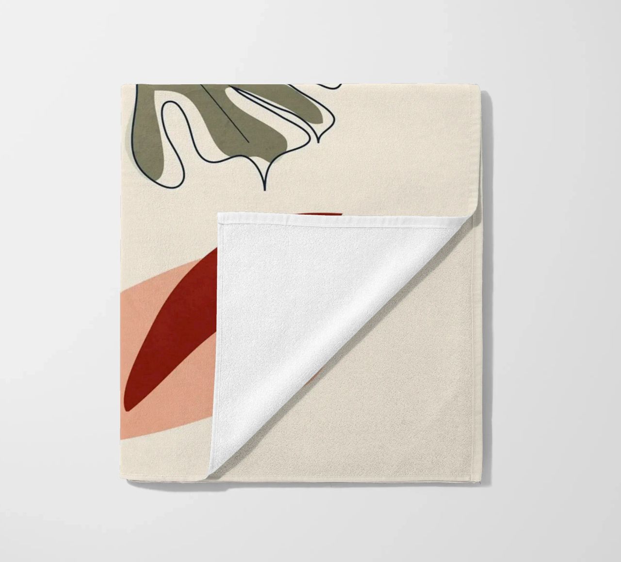 Minimal Line Monstera telo mare da Flow Line