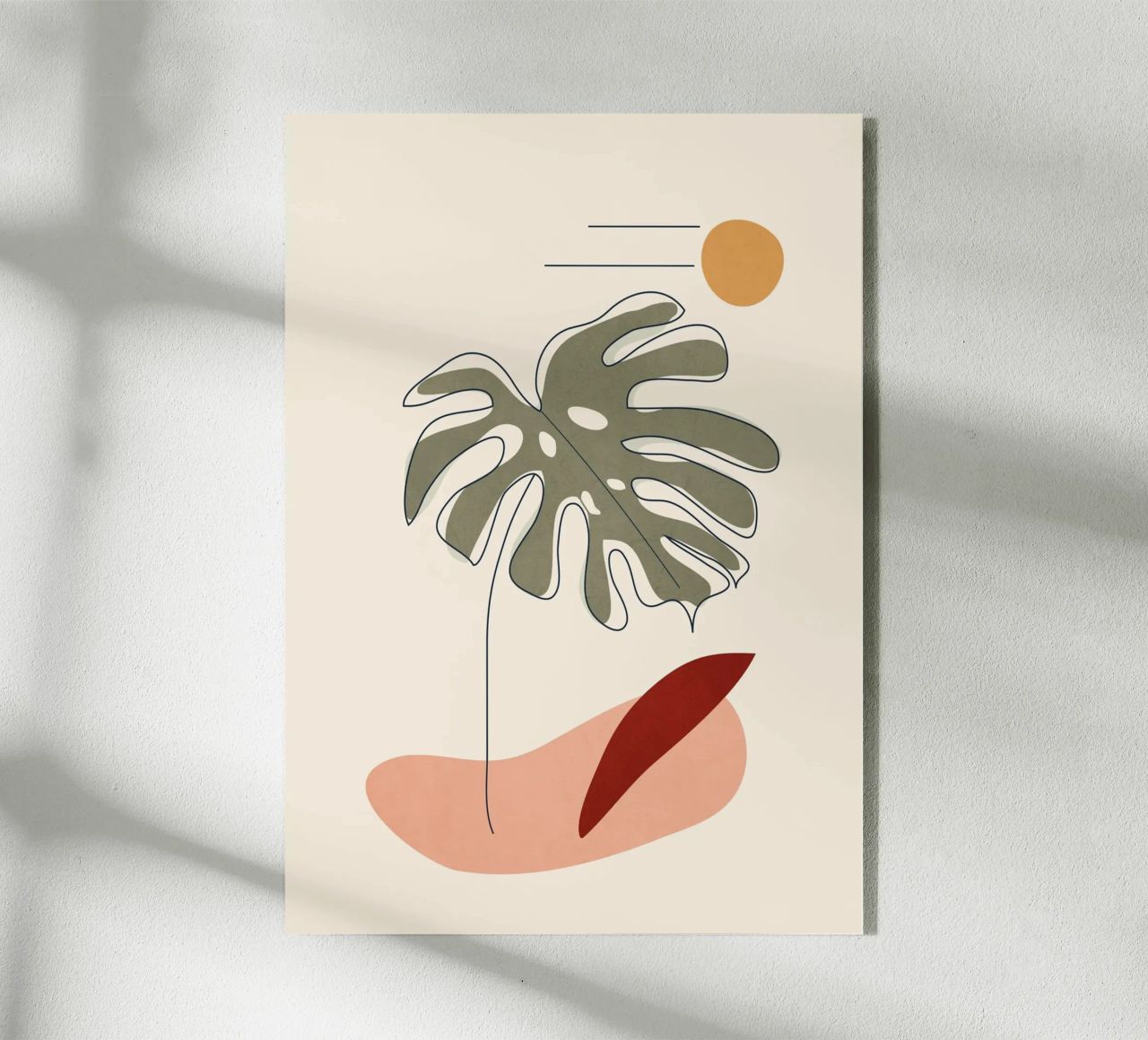 Minimal Line Monstera plexiglass da Flow Line