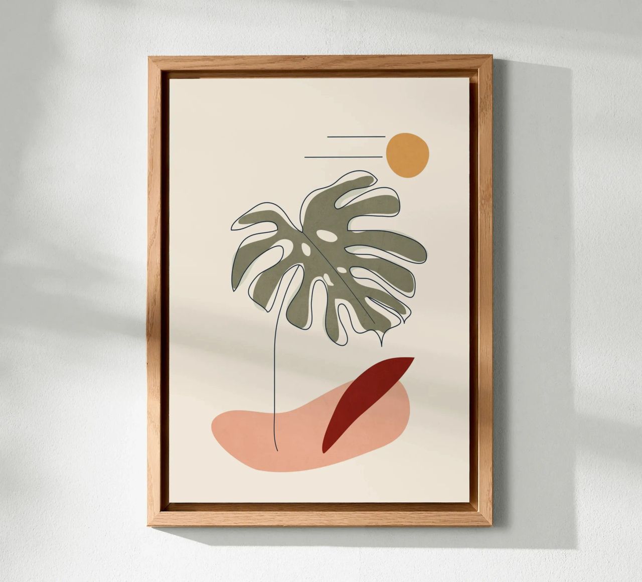Minimal Line Monstera alluminio dibond da Flow Line
