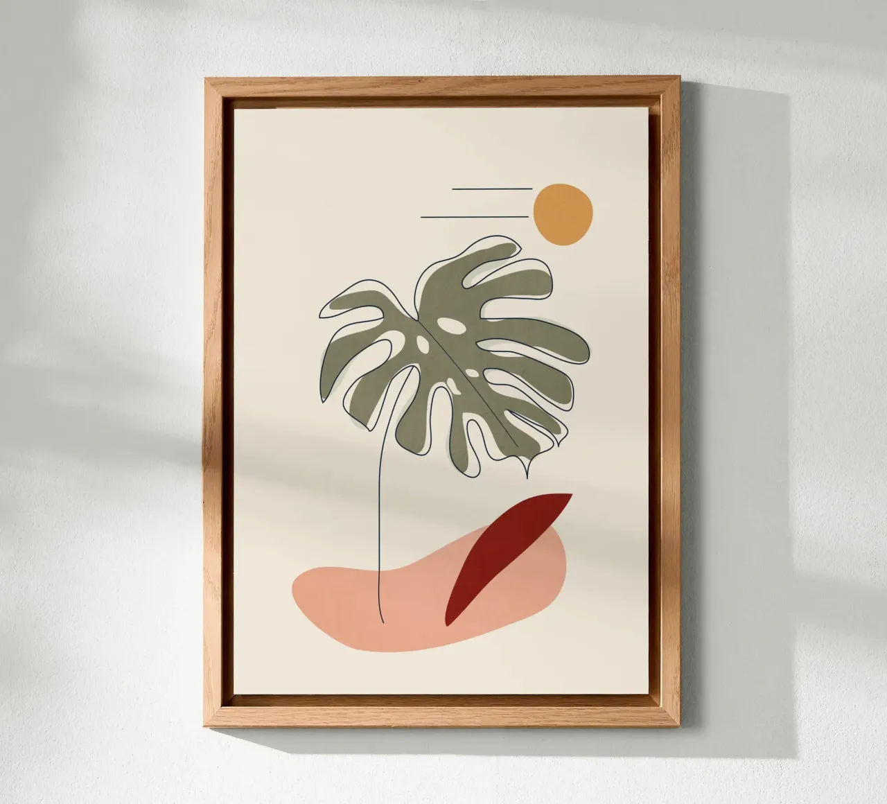 Minimal Line Monstera alluminio dibond da Flow Line