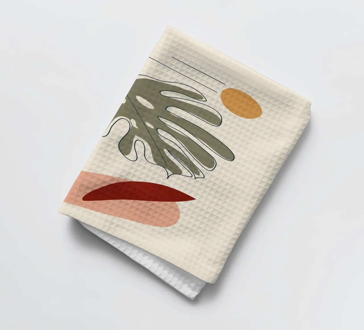 Minimal Line Monstera canovaccio da cucina da Flow Line