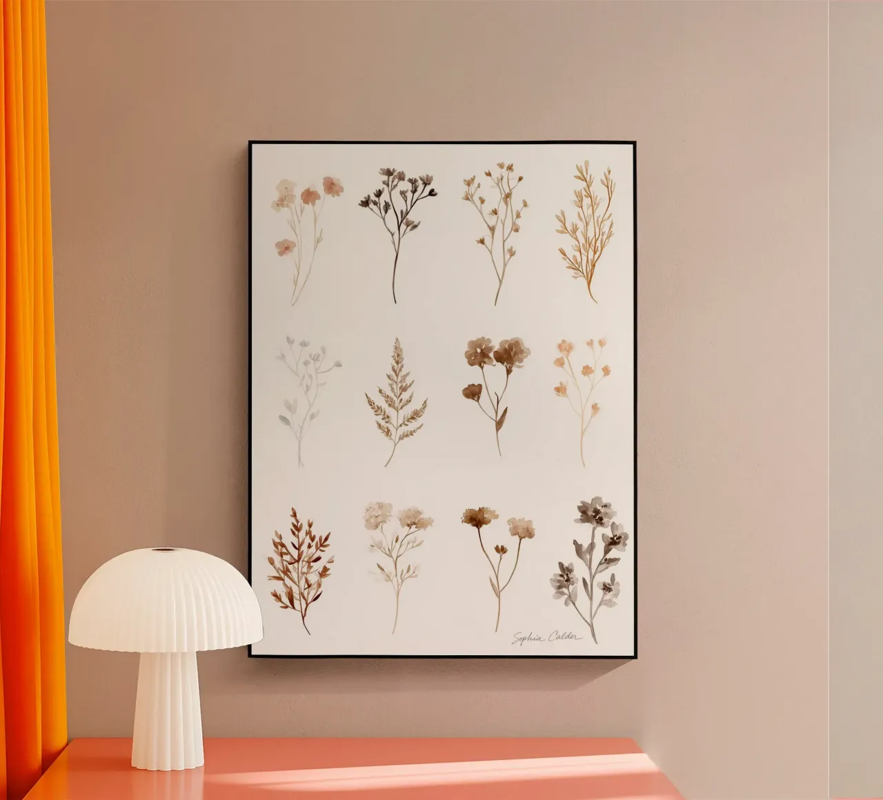 Sepia Botanicals plexiglass da Sophia Calder Studio