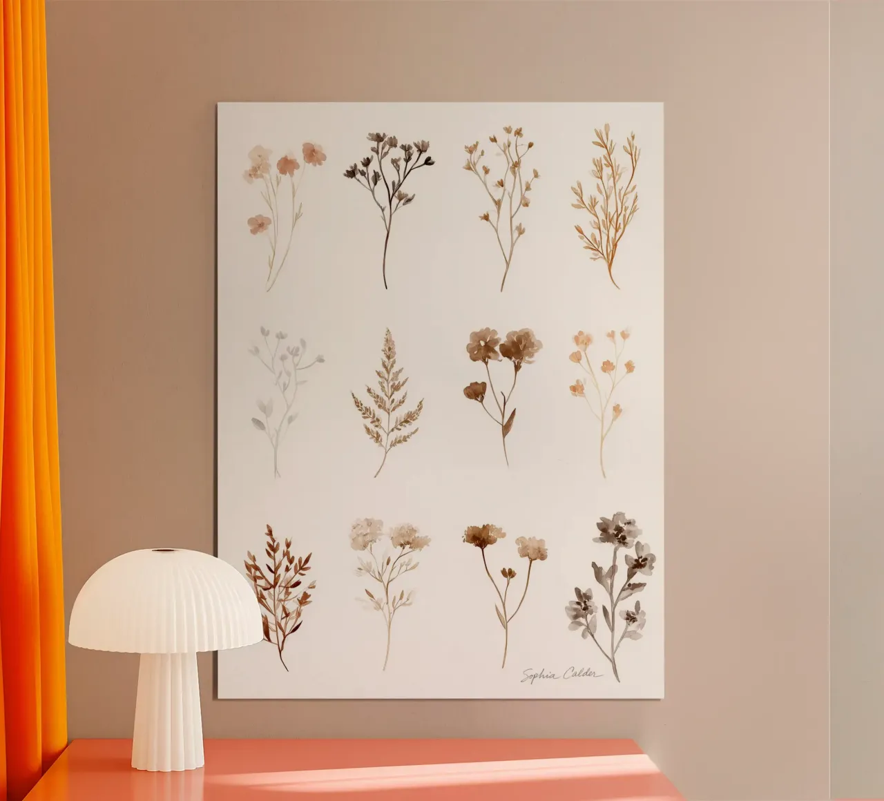 Sepia Botanicals carta hahnemühle da Sophia Calder Studio