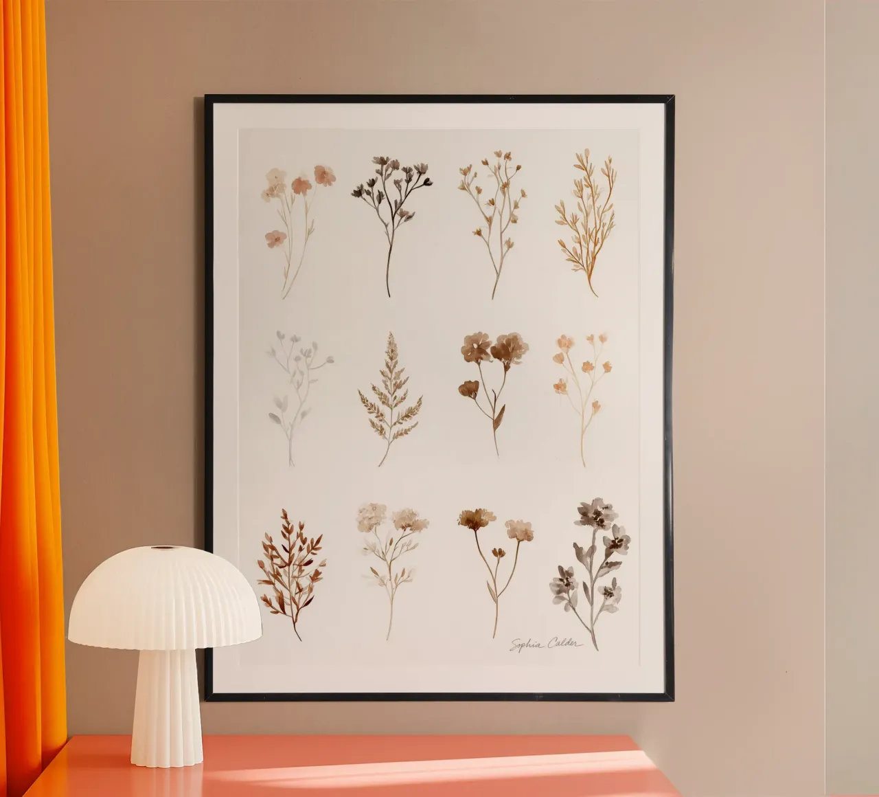 Sepia Botanicals carta hahnemühle da Sophia Calder Studio