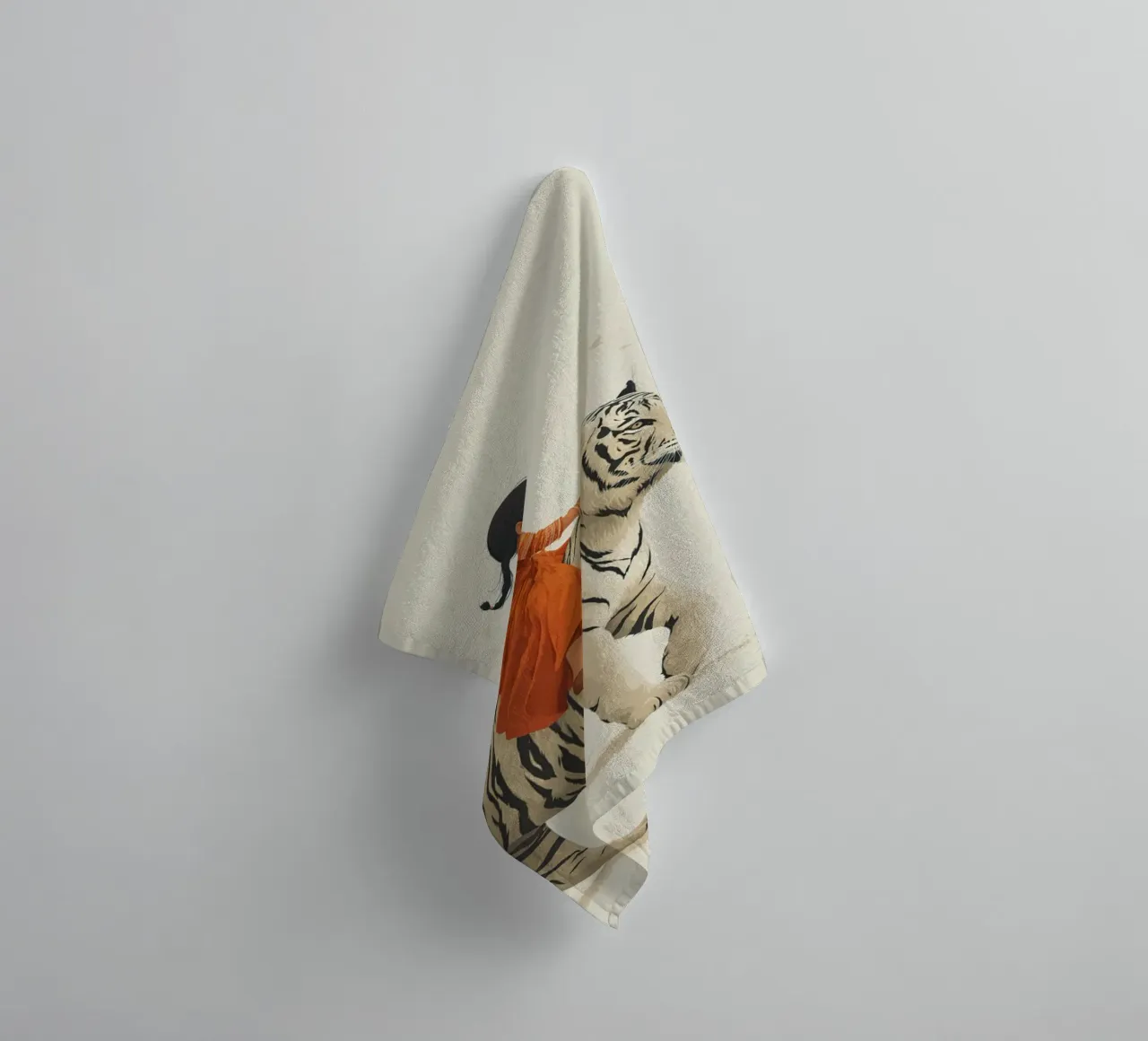 Trust carries: Girls and tigers towel by Fearless Friends