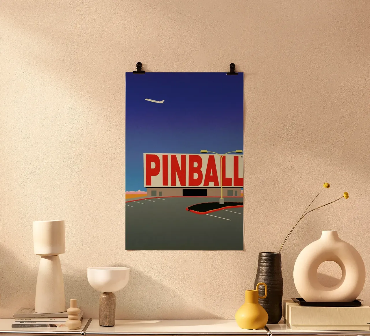 Las Vegas Pinball poster con telaio in plastica da Rosi Feist