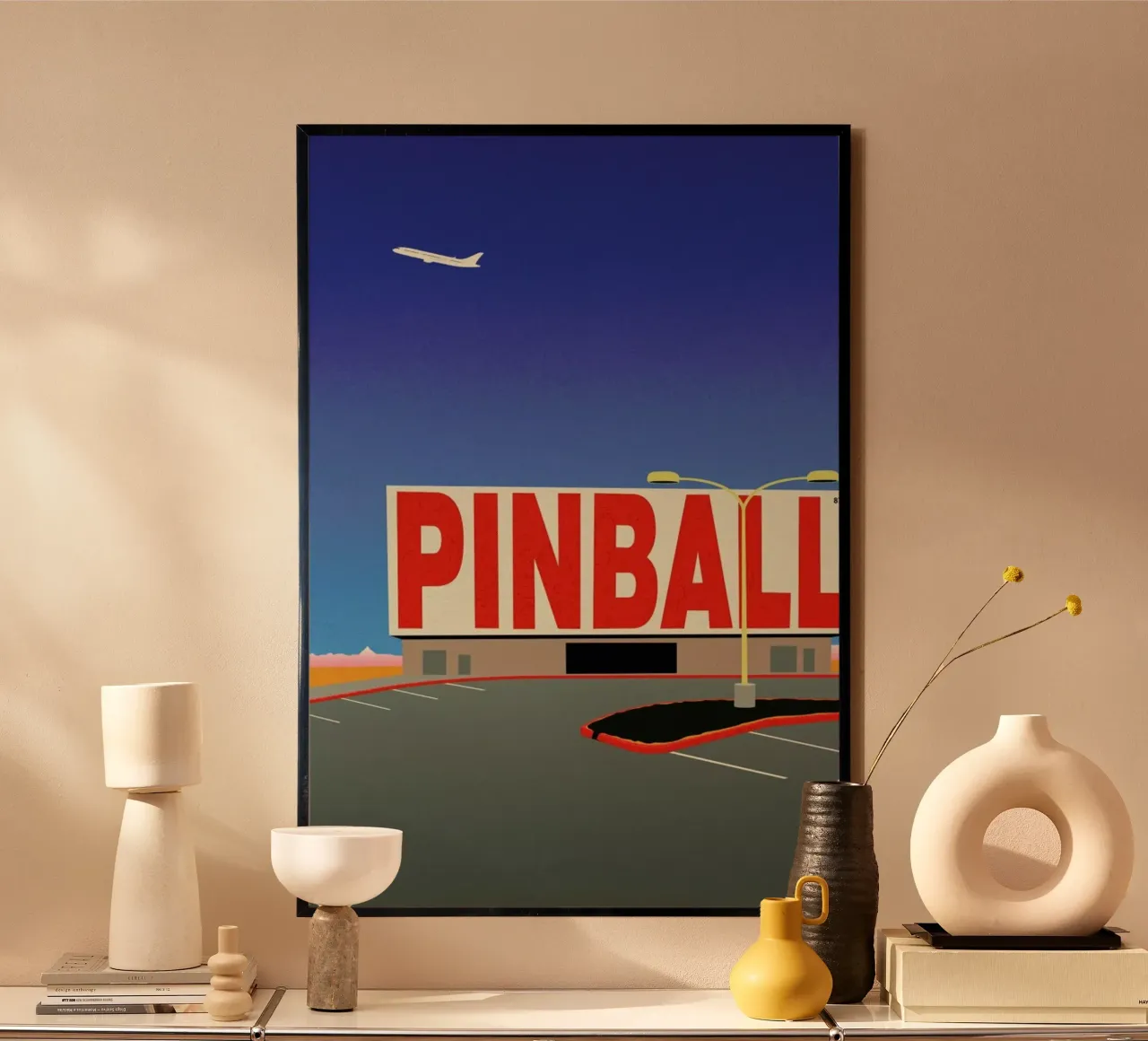 Las Vegas Pinball poster con telaio in plastica da Rosi Feist