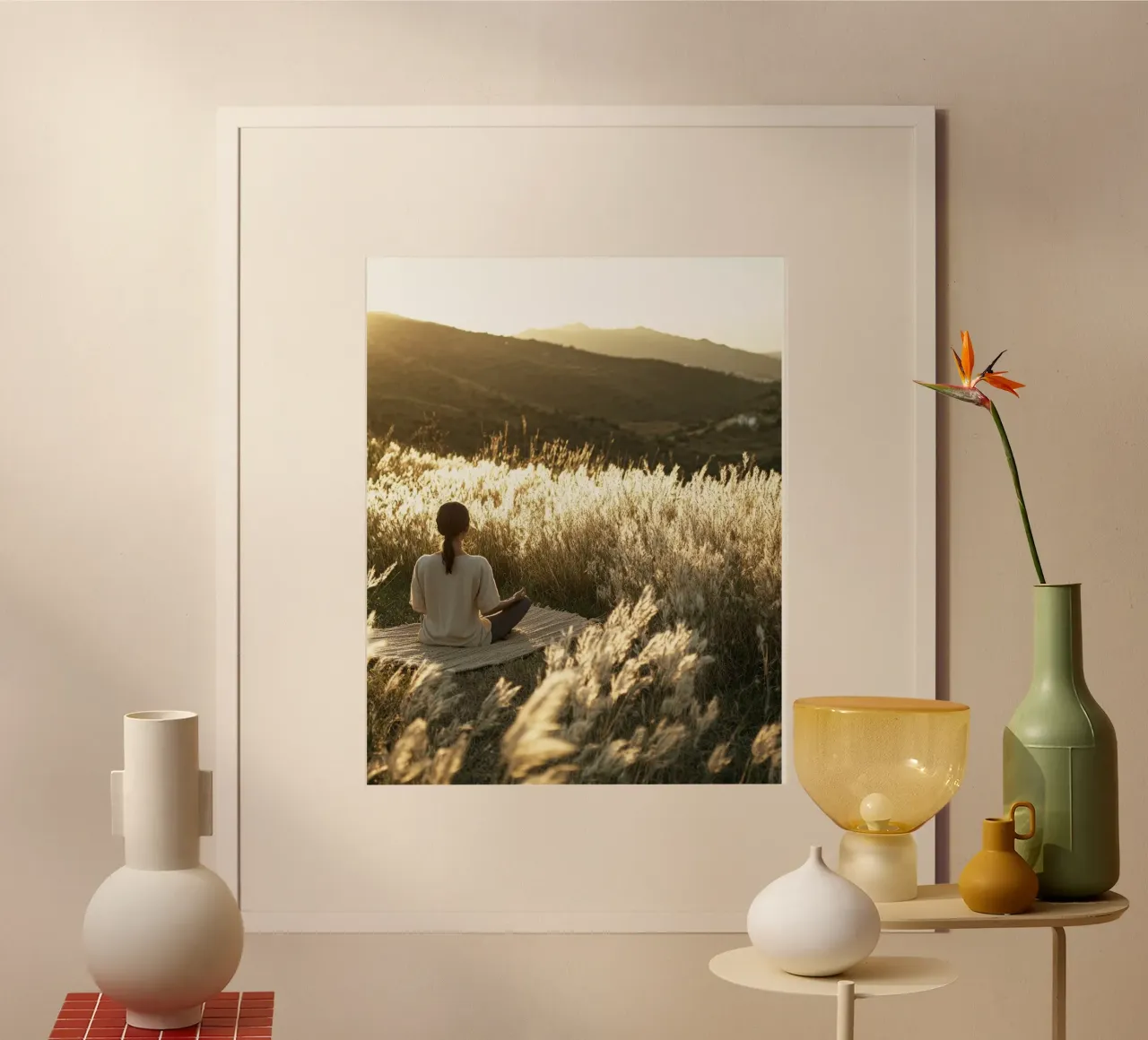 La sacra quiete poster con telaio in plastica da PhotoVibe Decor