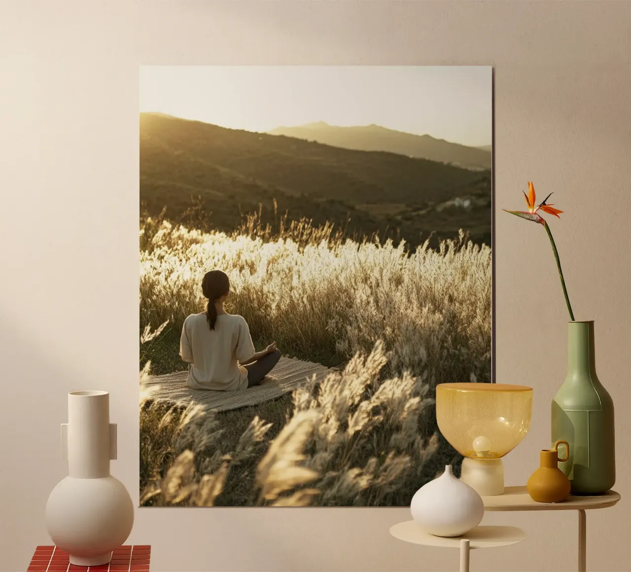 La sacra quiete poster con telaio in plastica da PhotoVibe Decor