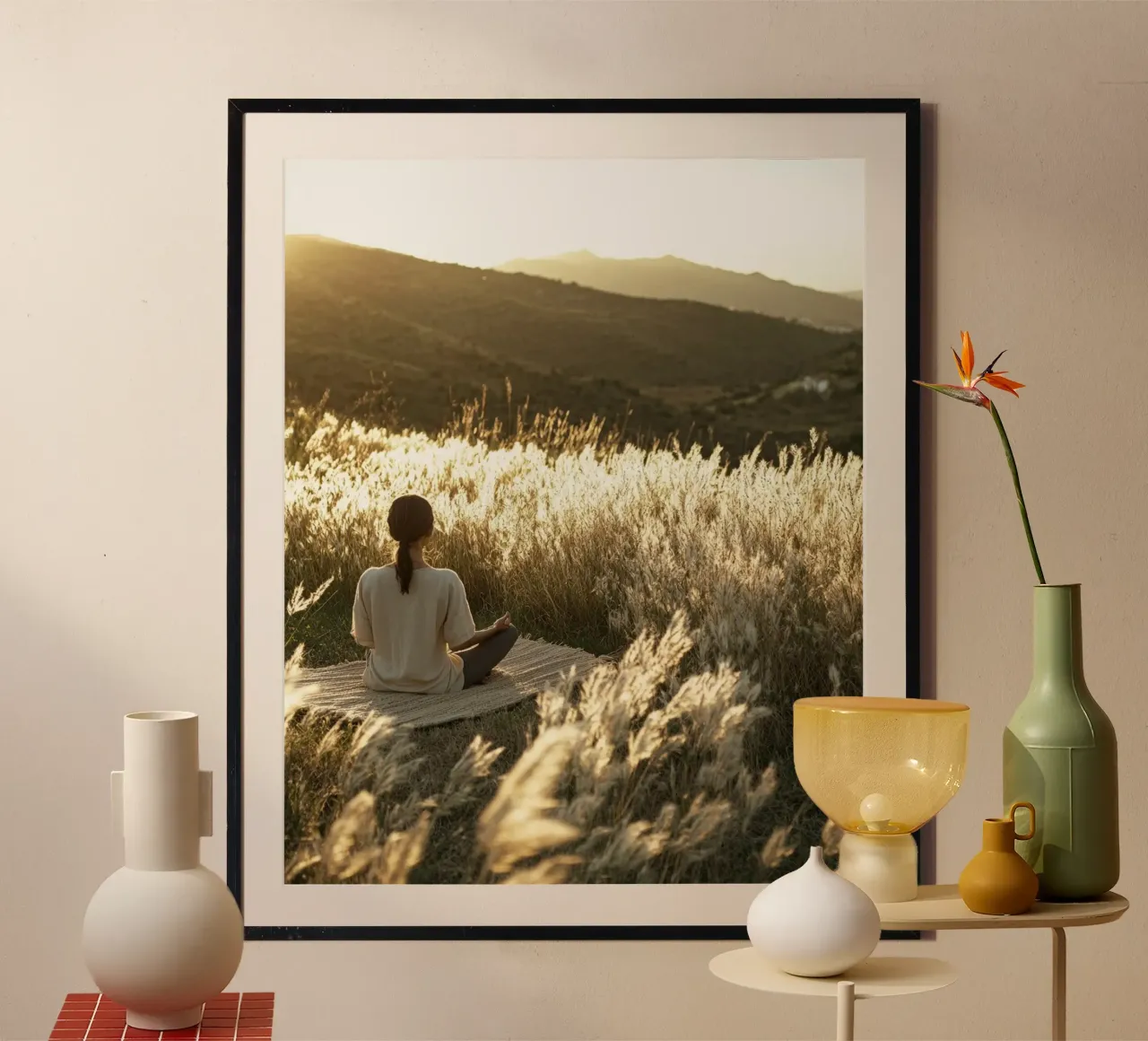 La sacra quiete poster con telaio in plastica da PhotoVibe Decor