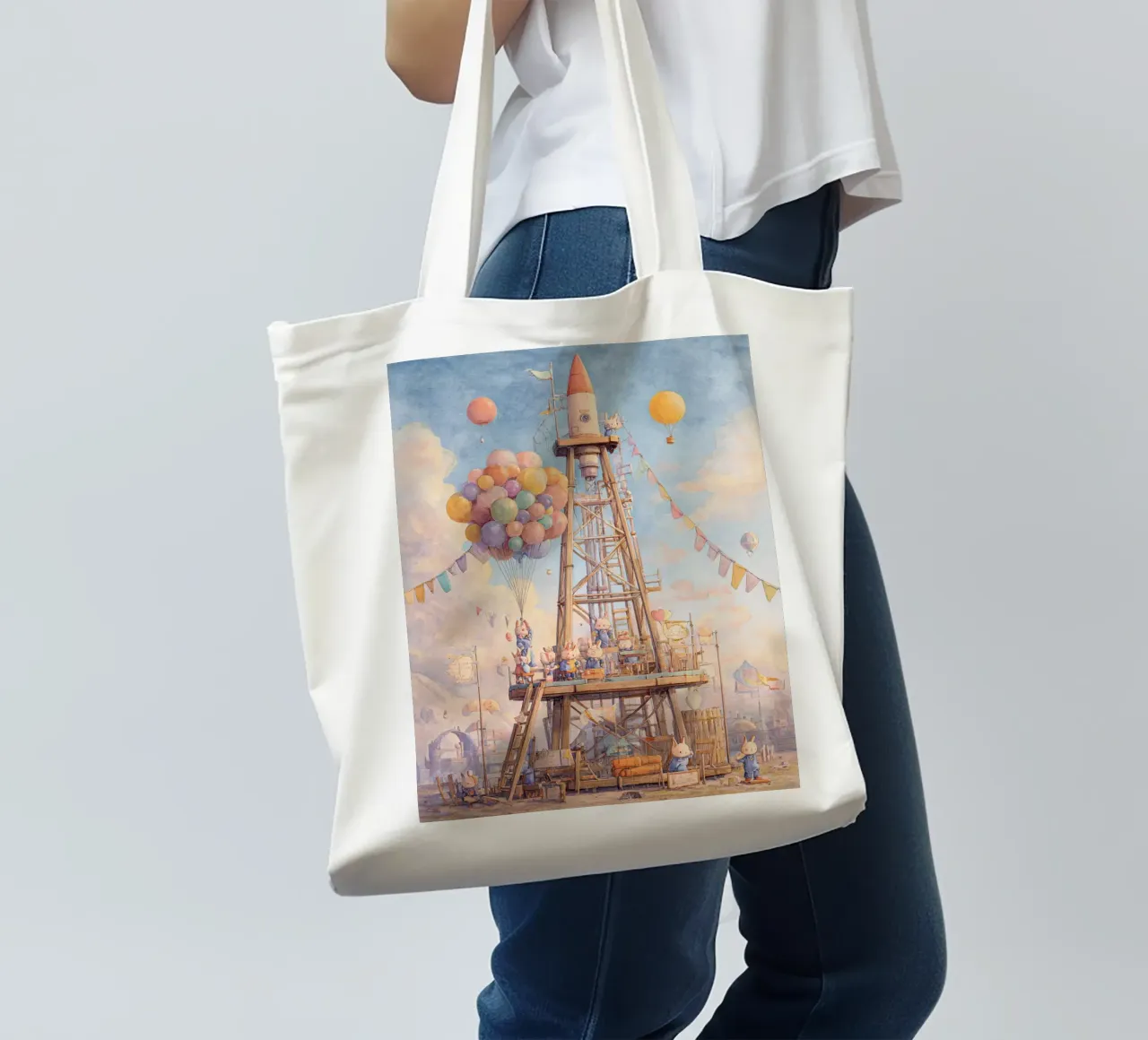Rocket Launch borsa in juta da wonderfolk