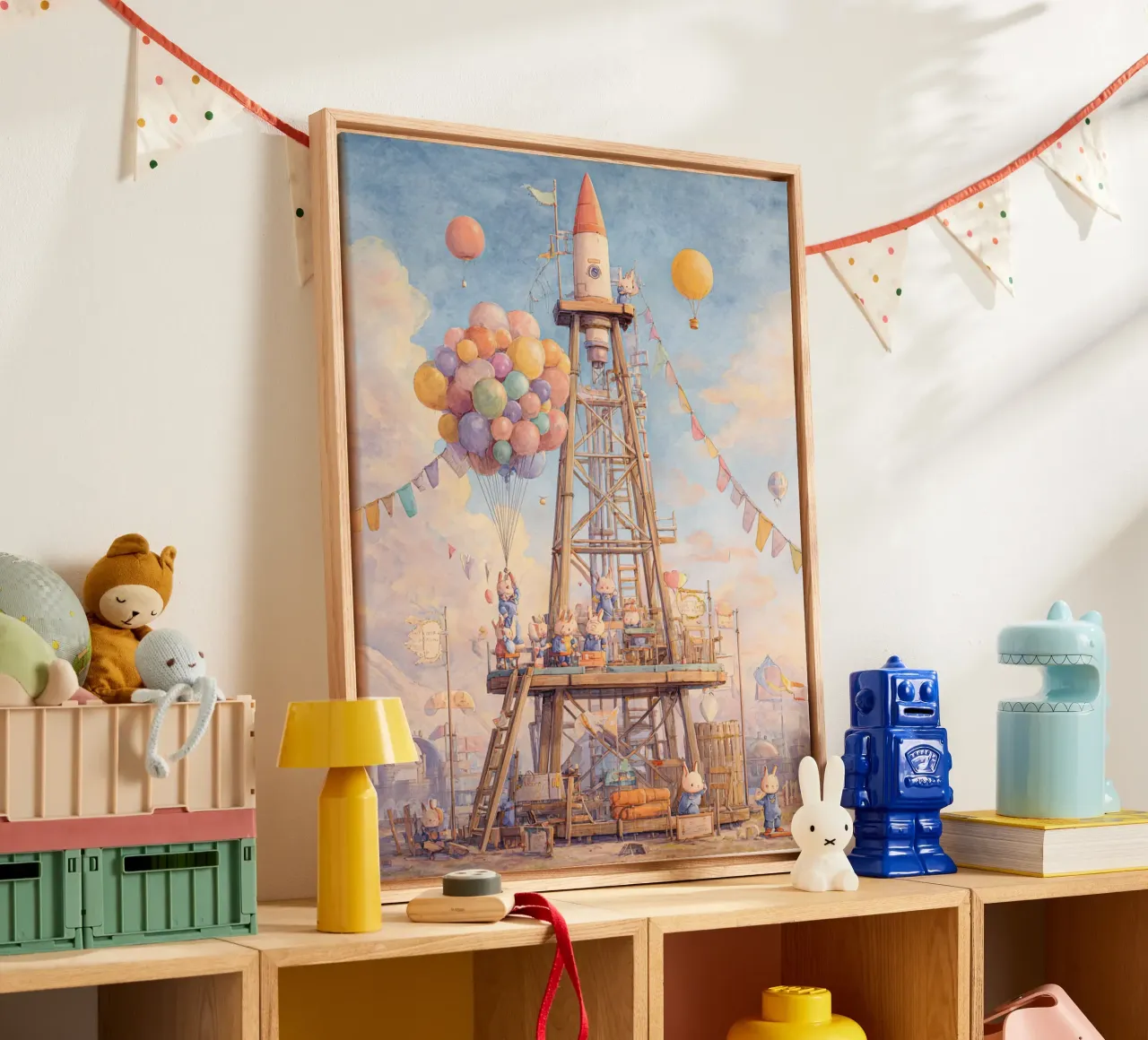 Rocket Launch canvas by wonderfolk