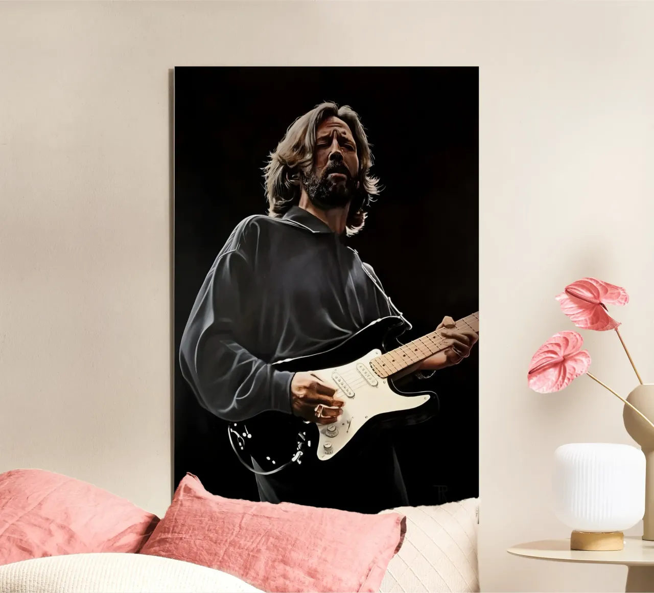 Eric Clapton alluminio dibond da Low poly art