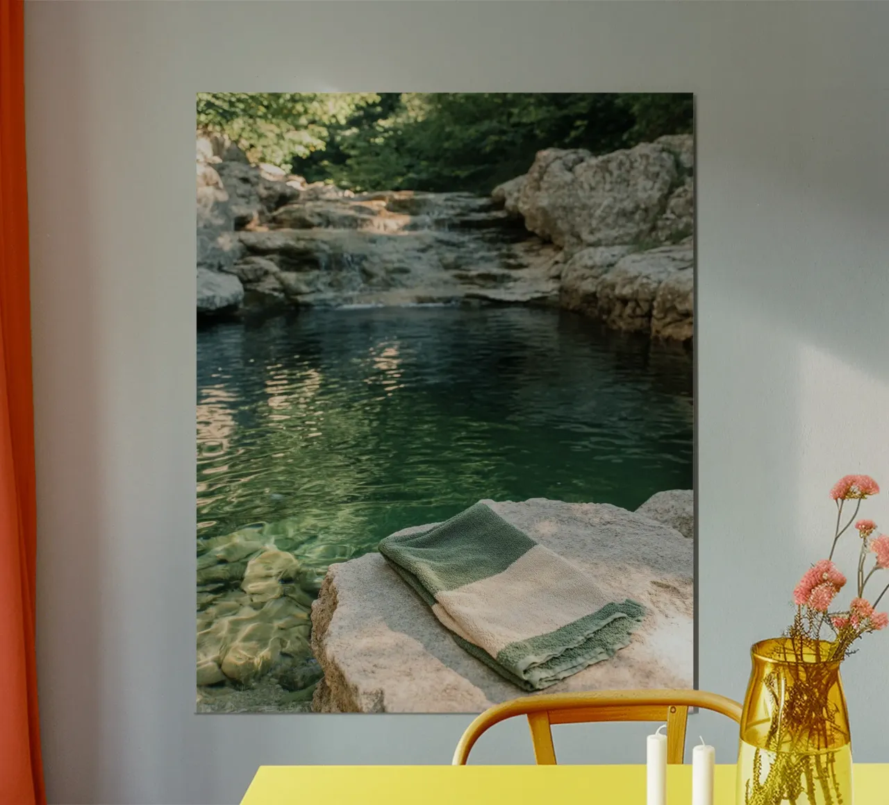 La sacra quiete poster con telaio in alluminio da PhotoVibe Decor