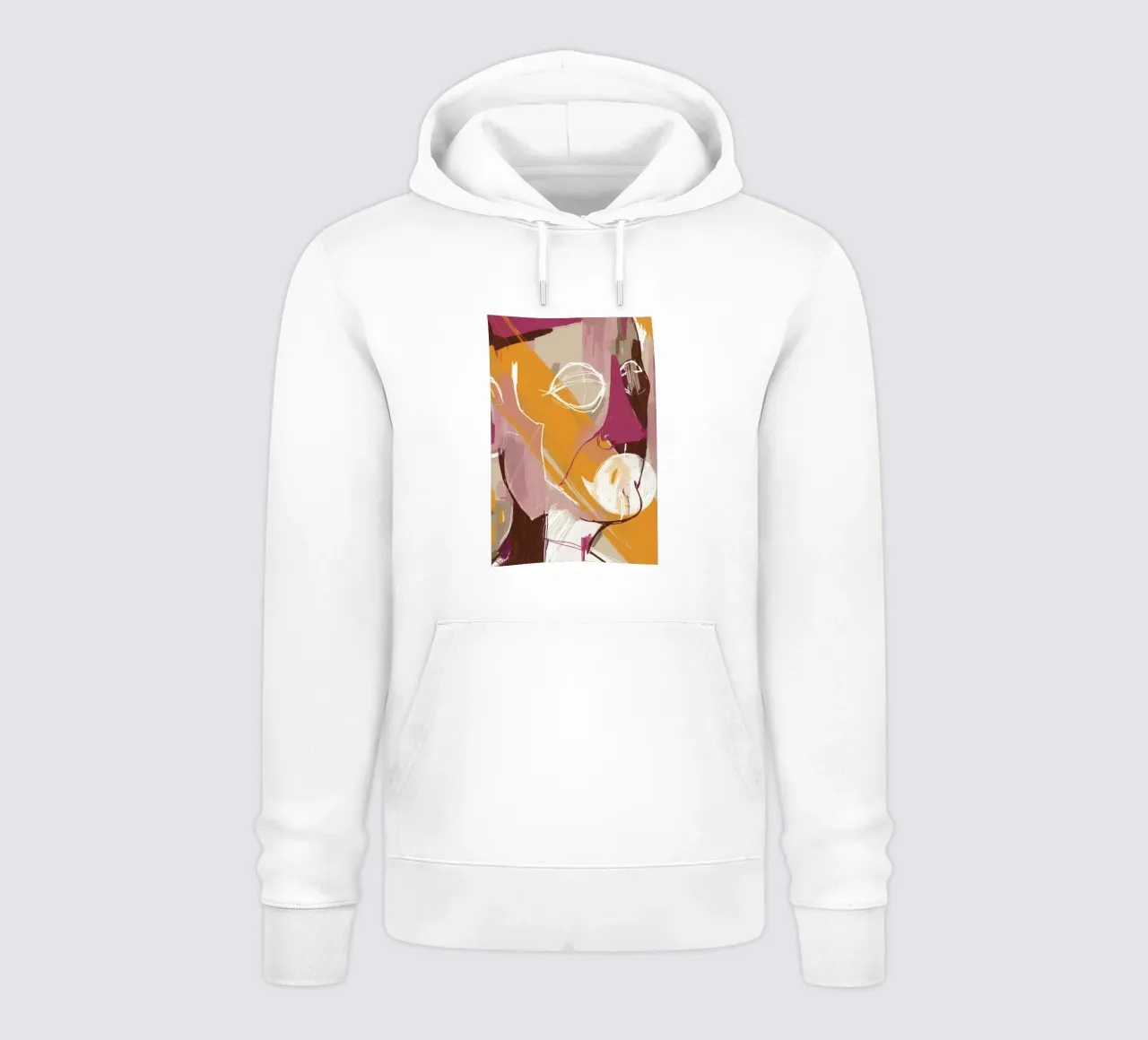 Abstract Portrait Conversation felpa con cappuccio da Doozal