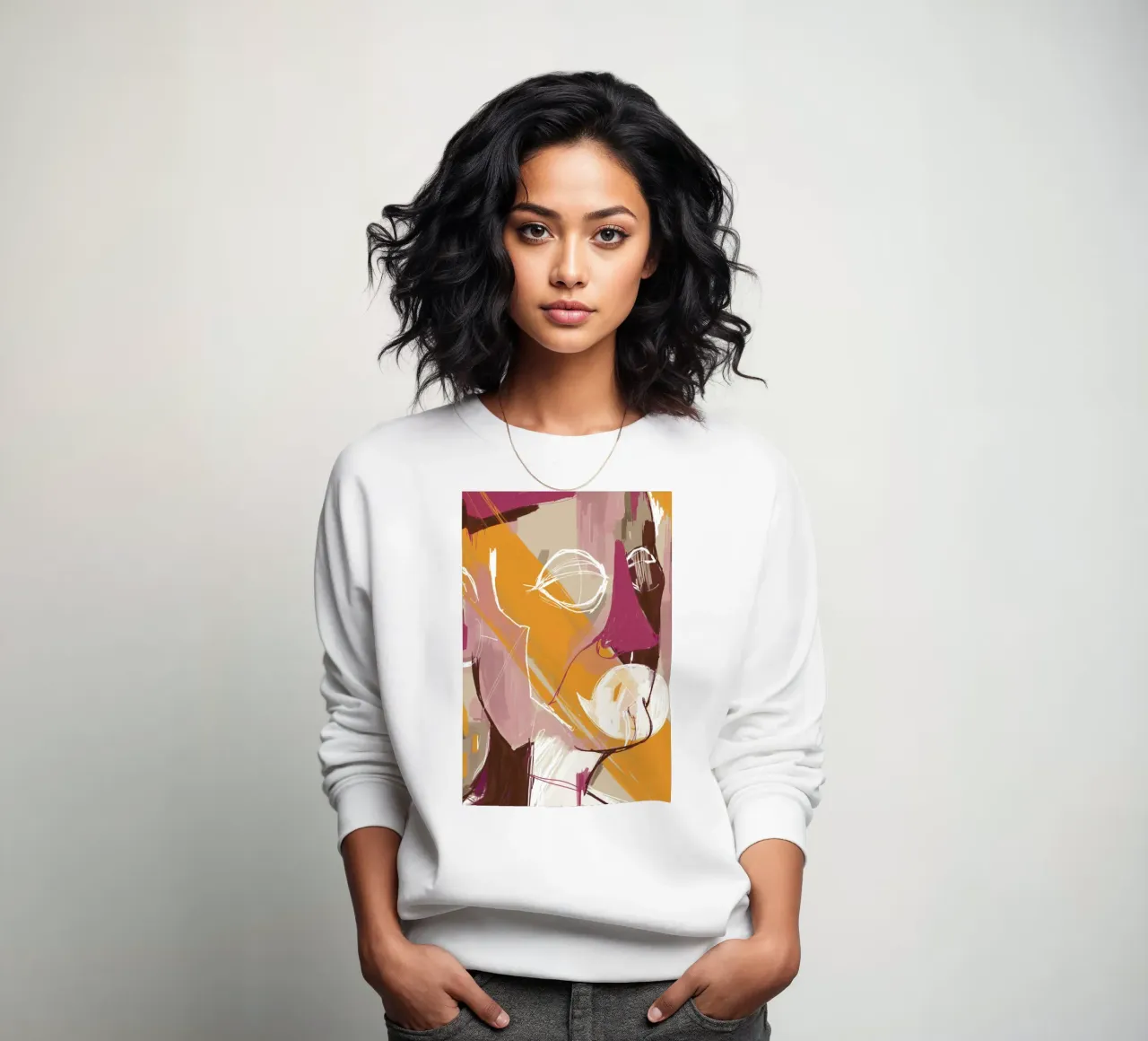 Abstract Portrait Conversation sweatshirt van Doozal