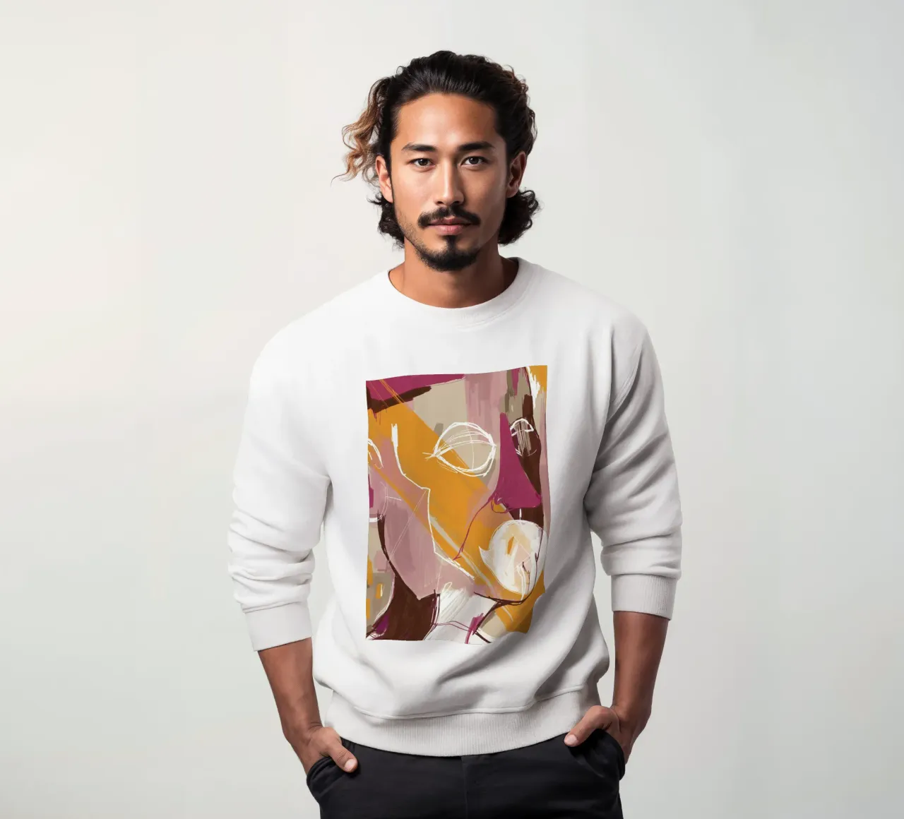 Abstract Portrait Conversation sweatshirt van Doozal