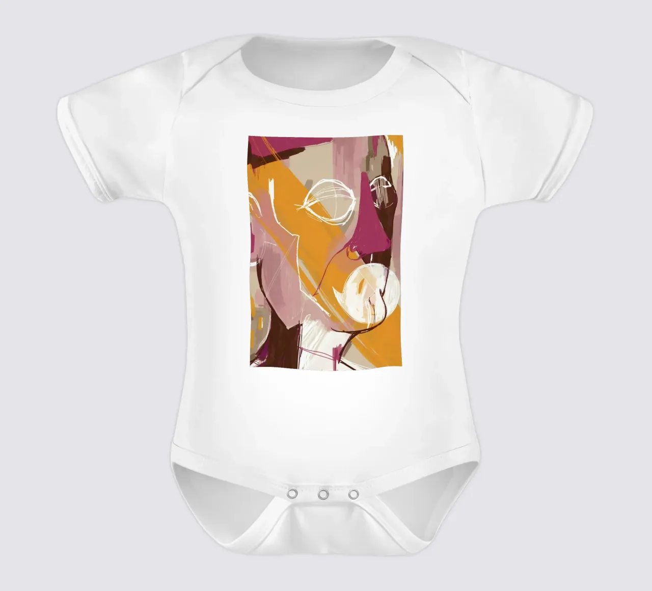 Abstract Portrait Conversation body neonato maniche corte da Doozal