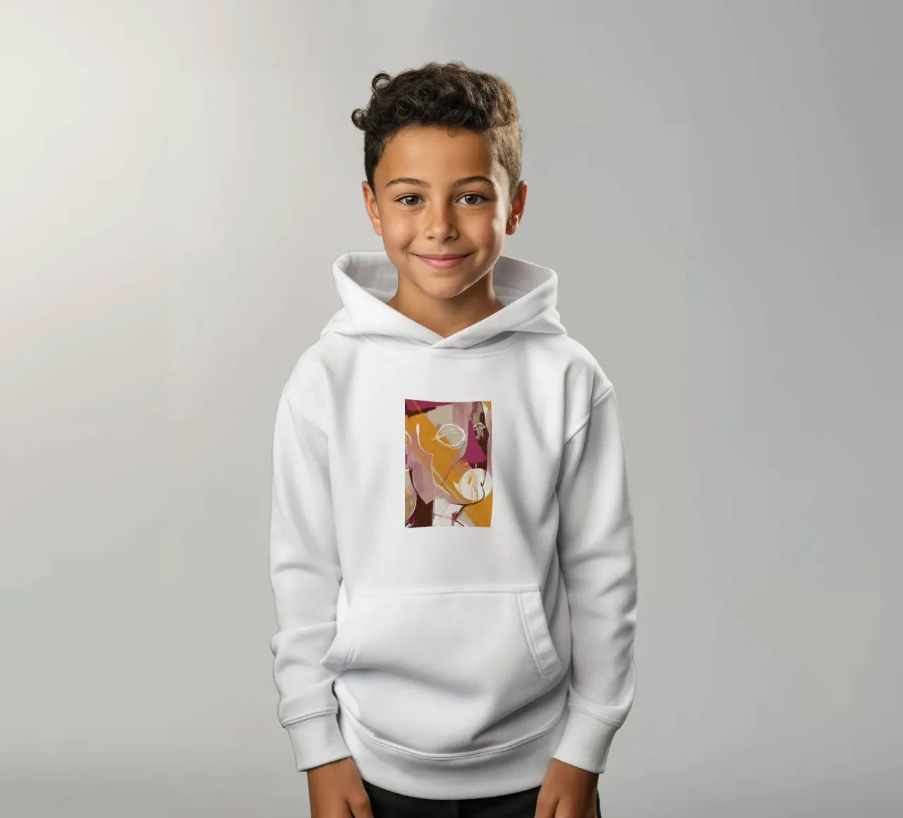 Abstract Portrait Conversation felpa bambino con cappuccio da Doozal