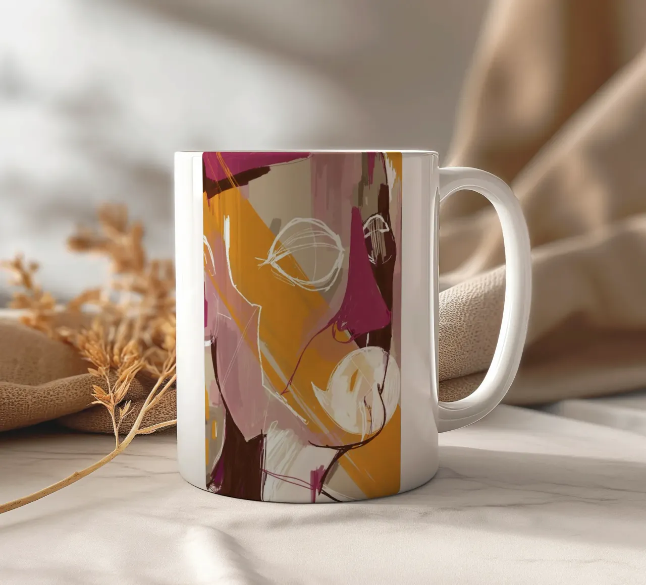 Abstract Portrait Conversation tazza in ceramica da Doozal