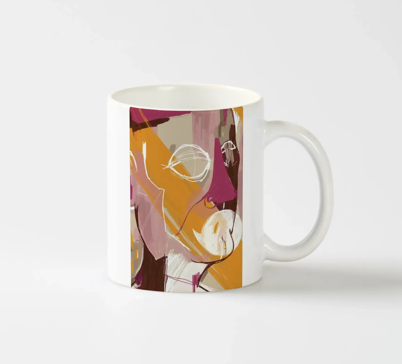 Abstract Portrait Conversation tazza in ceramica da Doozal