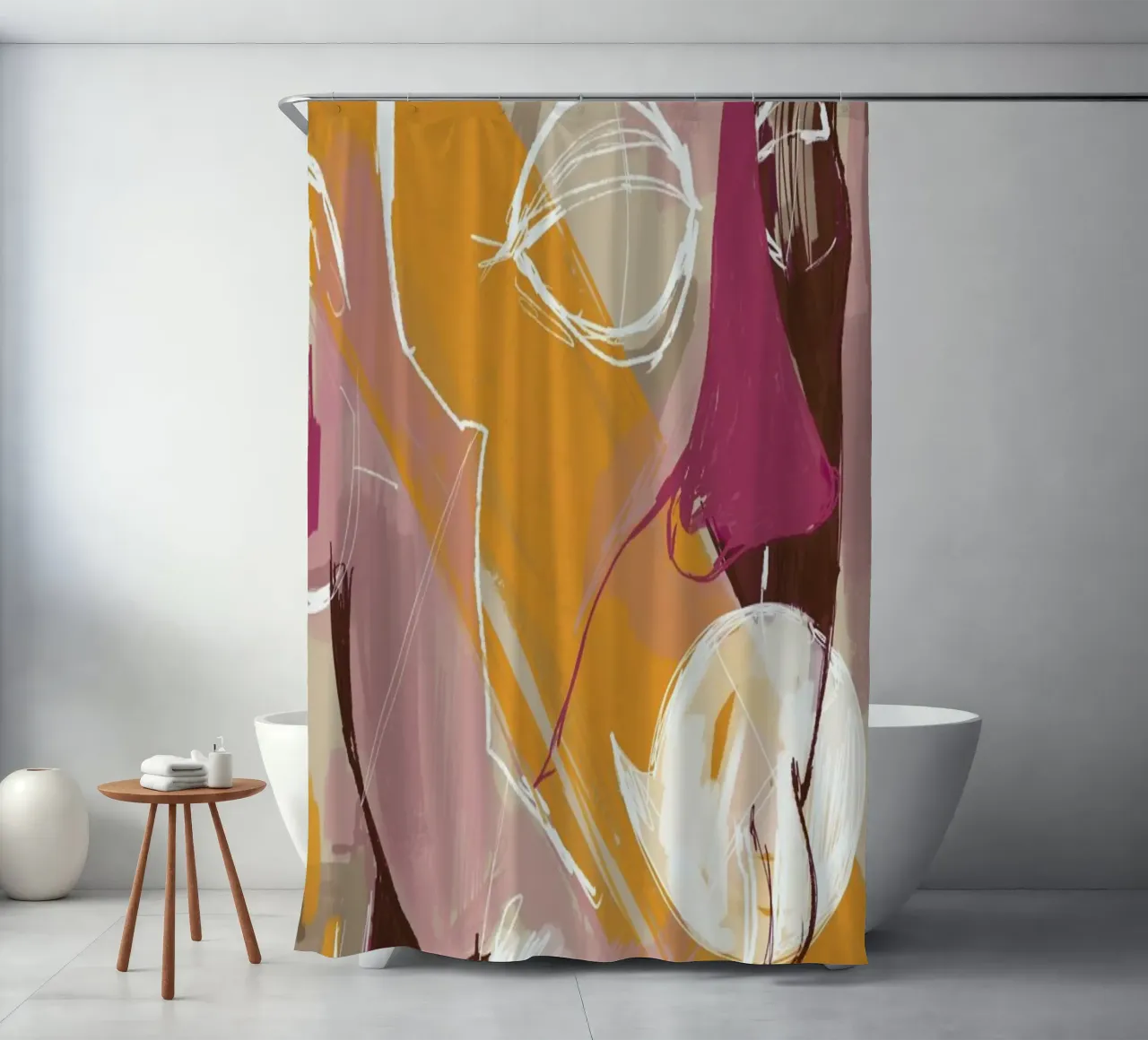 Abstract Portrait Conversation tenda da doccia da Doozal