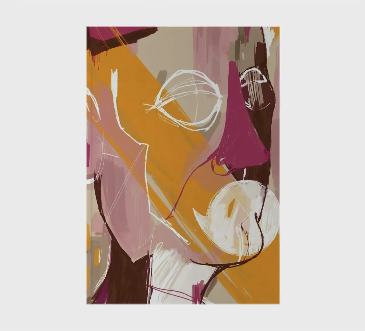 Abstract Portrait Conversation notebook by Doozal