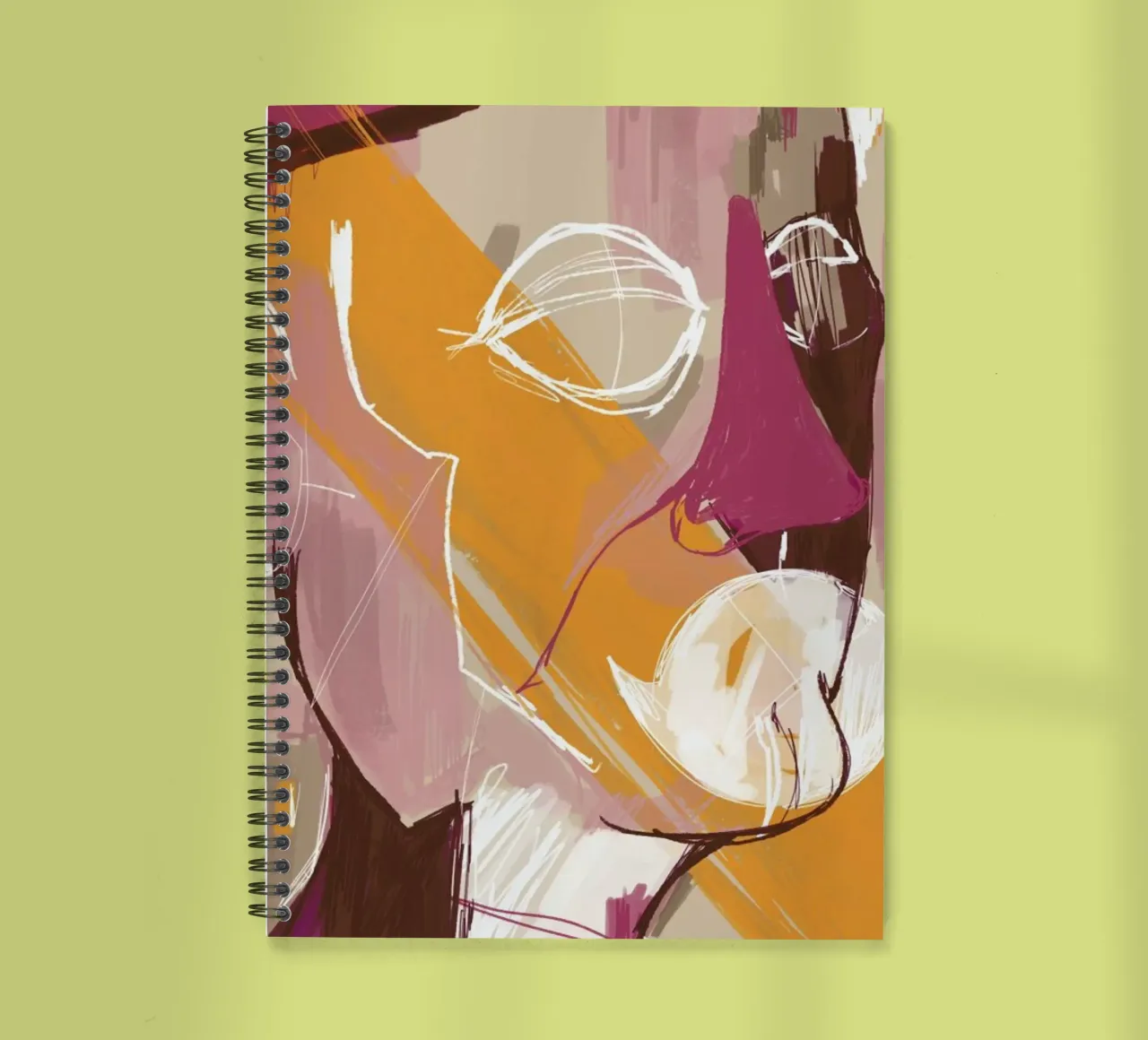 Abstract Portrait Conversation spiral notebook by Doozal