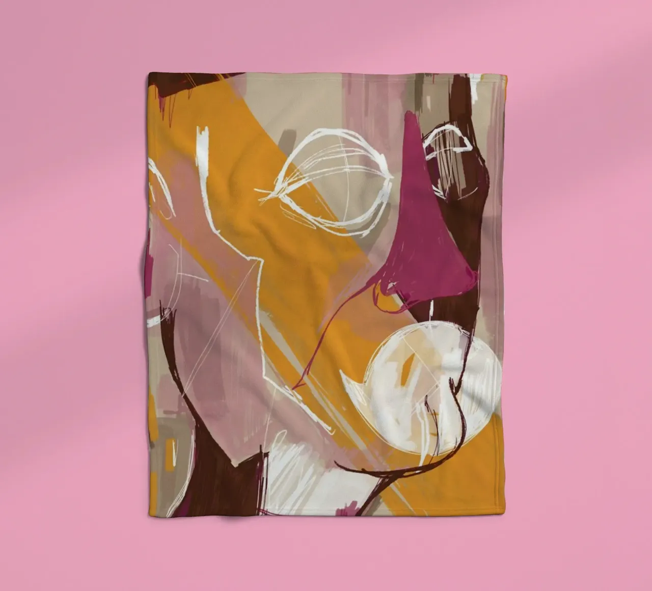 Abstract Portrait Conversation coperta in pile da Doozal
