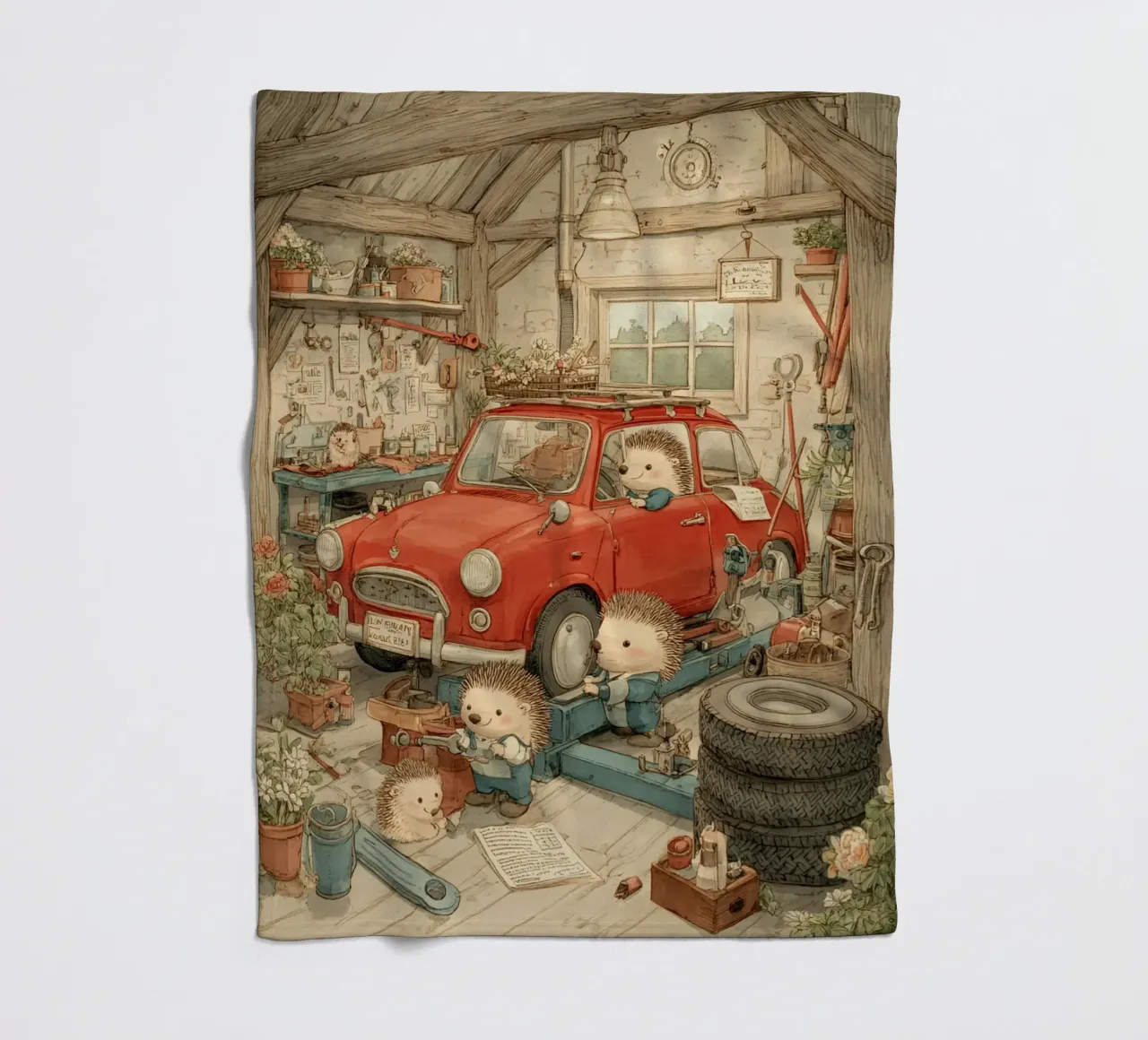Hedgehog Garage Days coperta in pile da wonderfolk