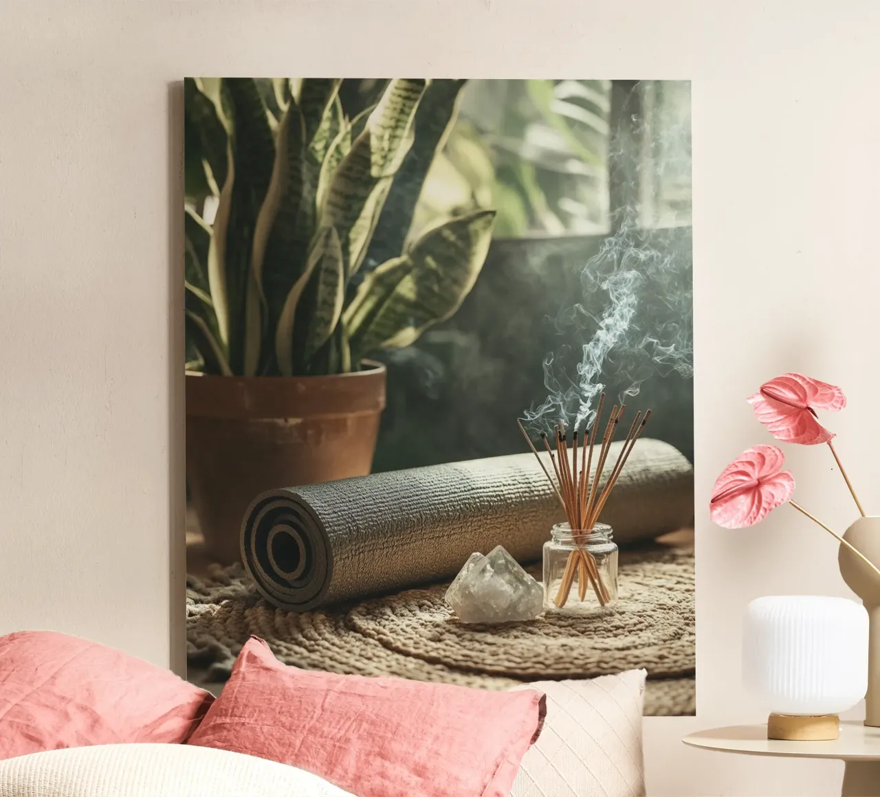 La sacra quiete tela con Cornice a cassetta da PhotoVibe Decor