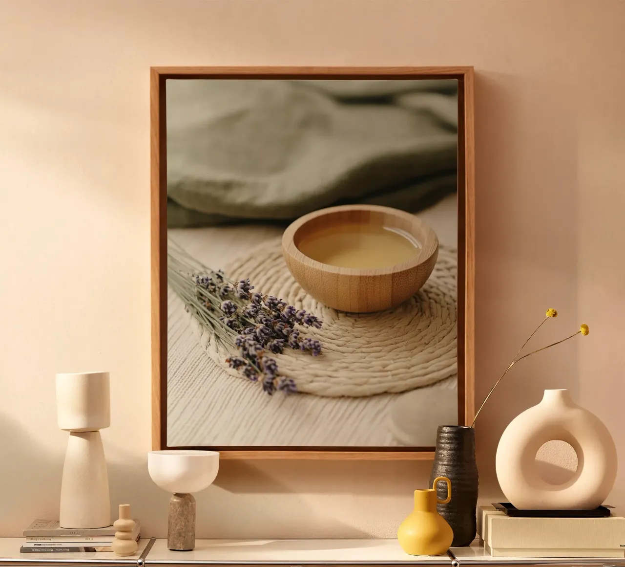 La sacra quiete tela con Cornice a cassetta da PhotoVibe Decor