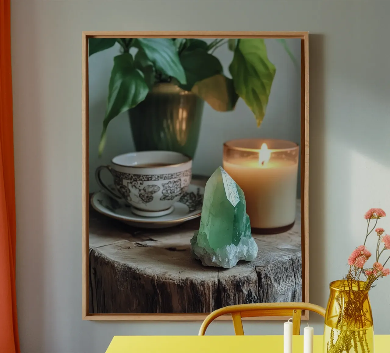 Sagrada quietud lienzo con Marco flotante de PhotoVibe Decor