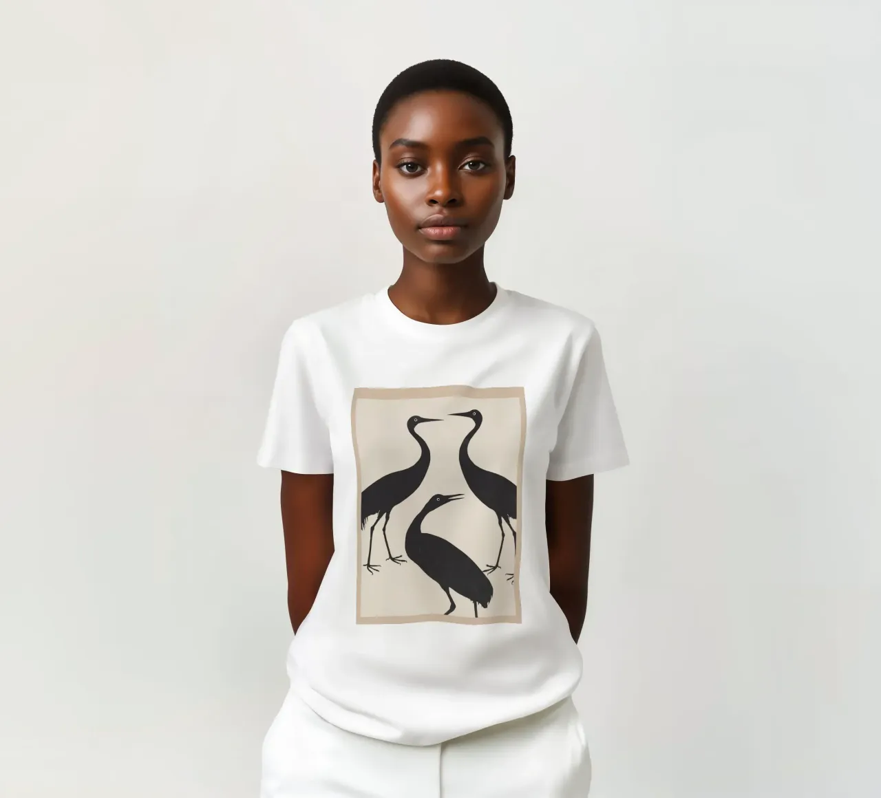 The Abstract Black Birds t-shirt by Nadjaa