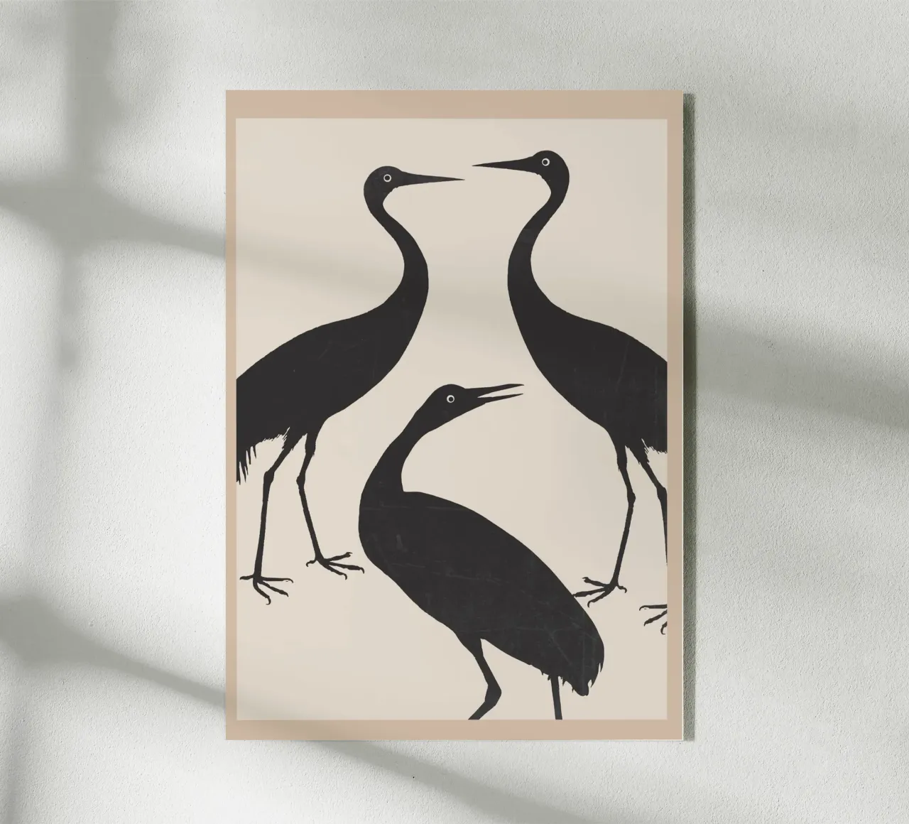 The Abstract Black Birds acrylic glass by Nadjaa