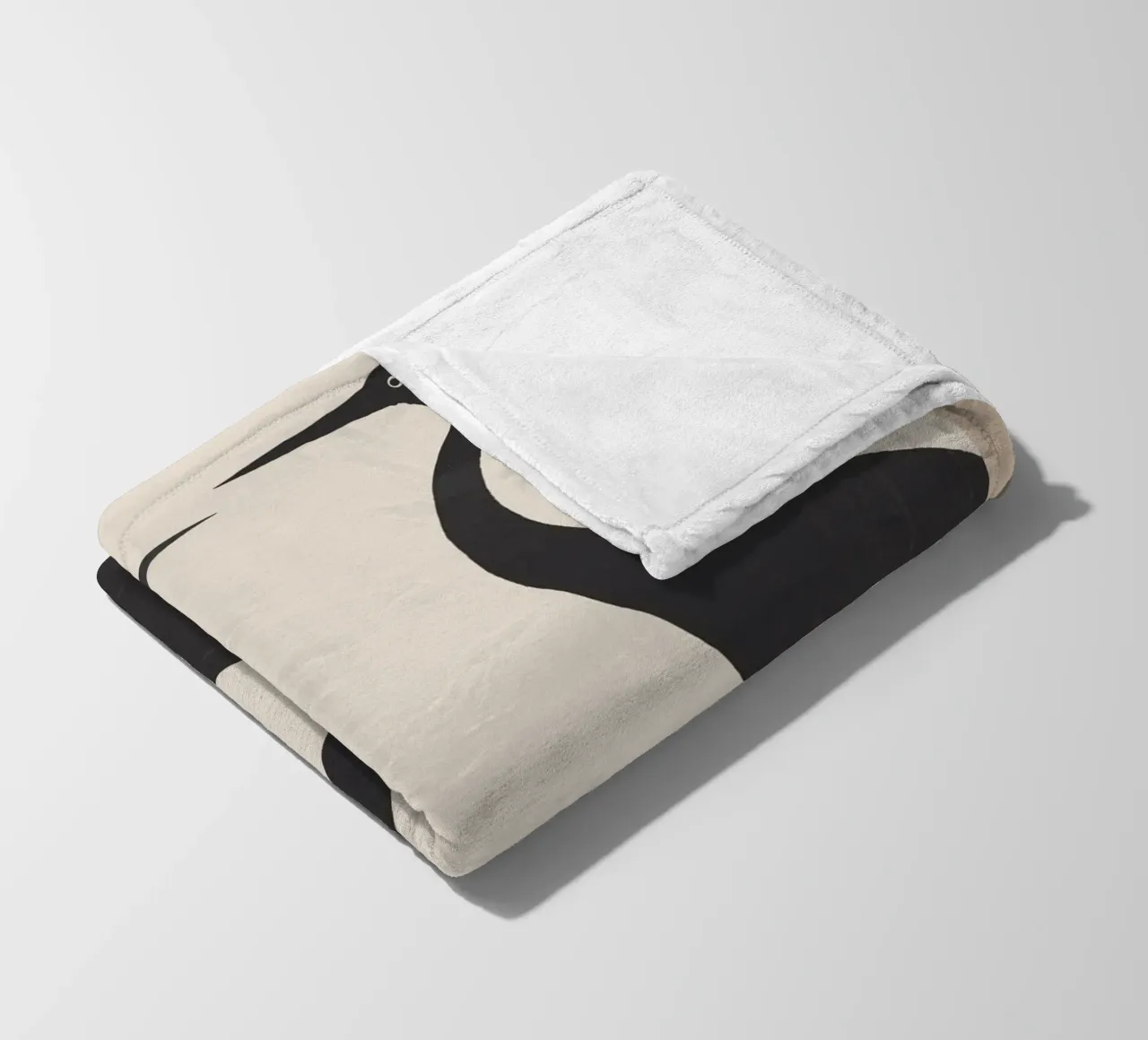 The Abstract Black Birds fleece blanket by Nadjaa