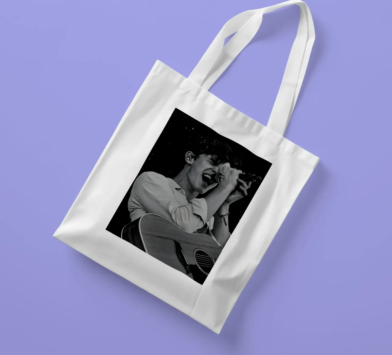 Shawn Mendes borsa in juta da Low poly art