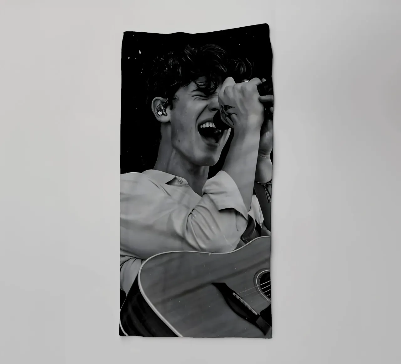 Shawn Mendes asciugamano da bagno da Low poly art