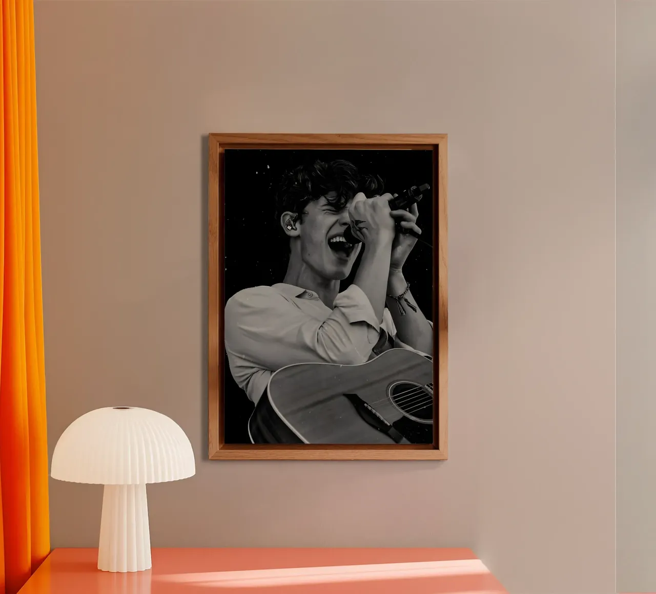 Shawn Mendes alluminio dibond da Low poly art