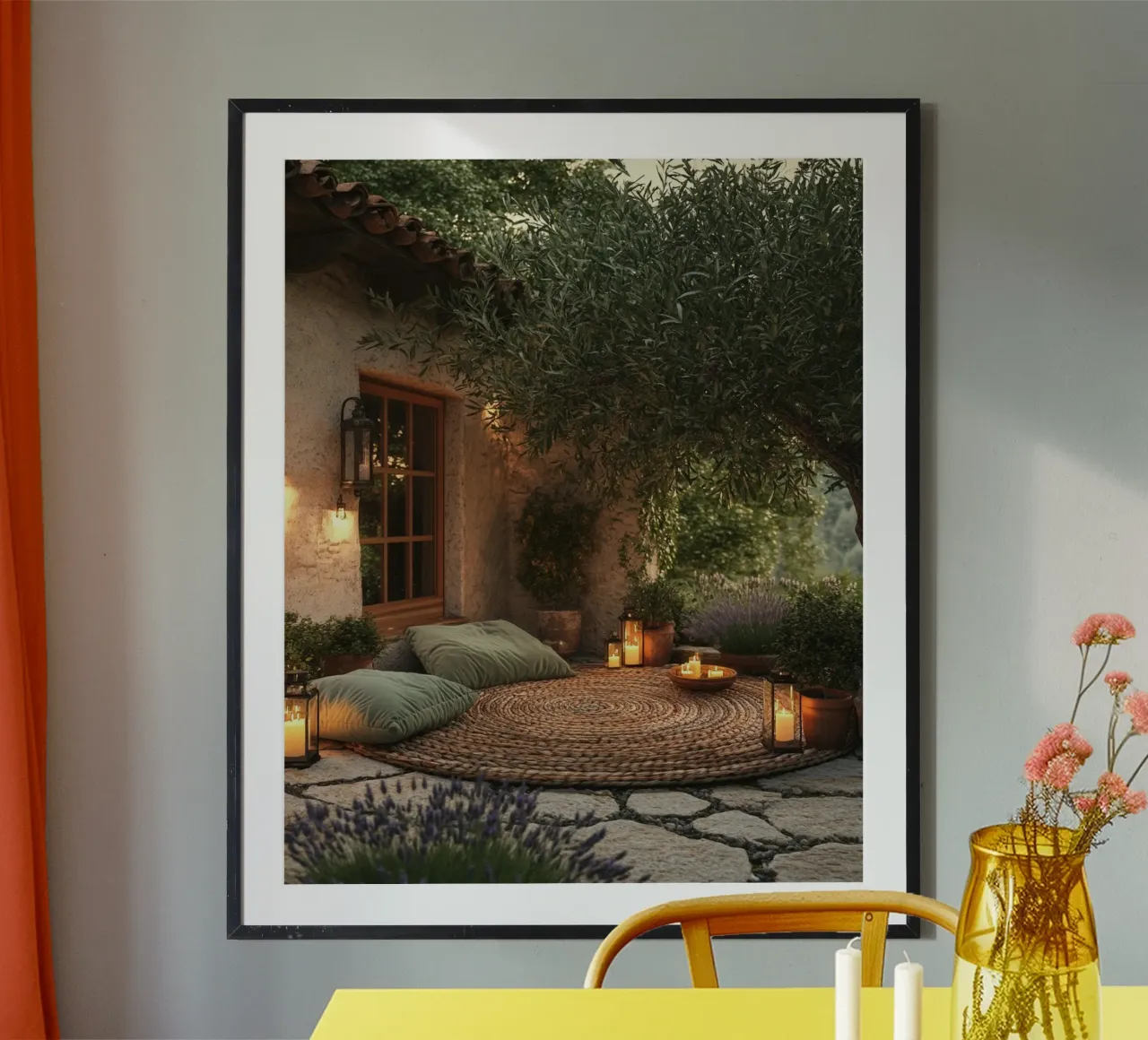 La sacra quiete poster con telaio in legno da PhotoVibe Decor