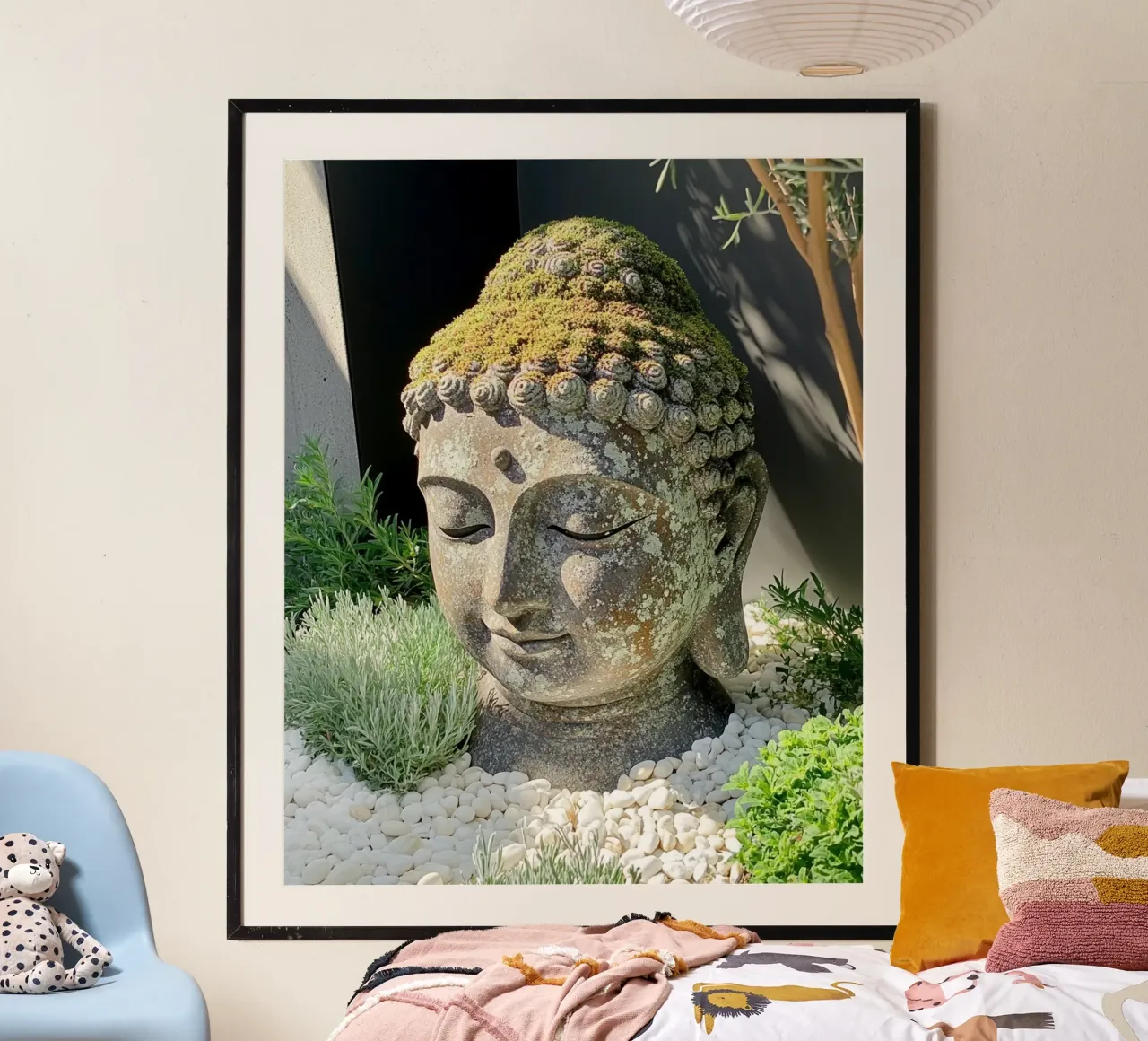 La sacra quiete poster con telaio in alluminio da PhotoVibe Decor